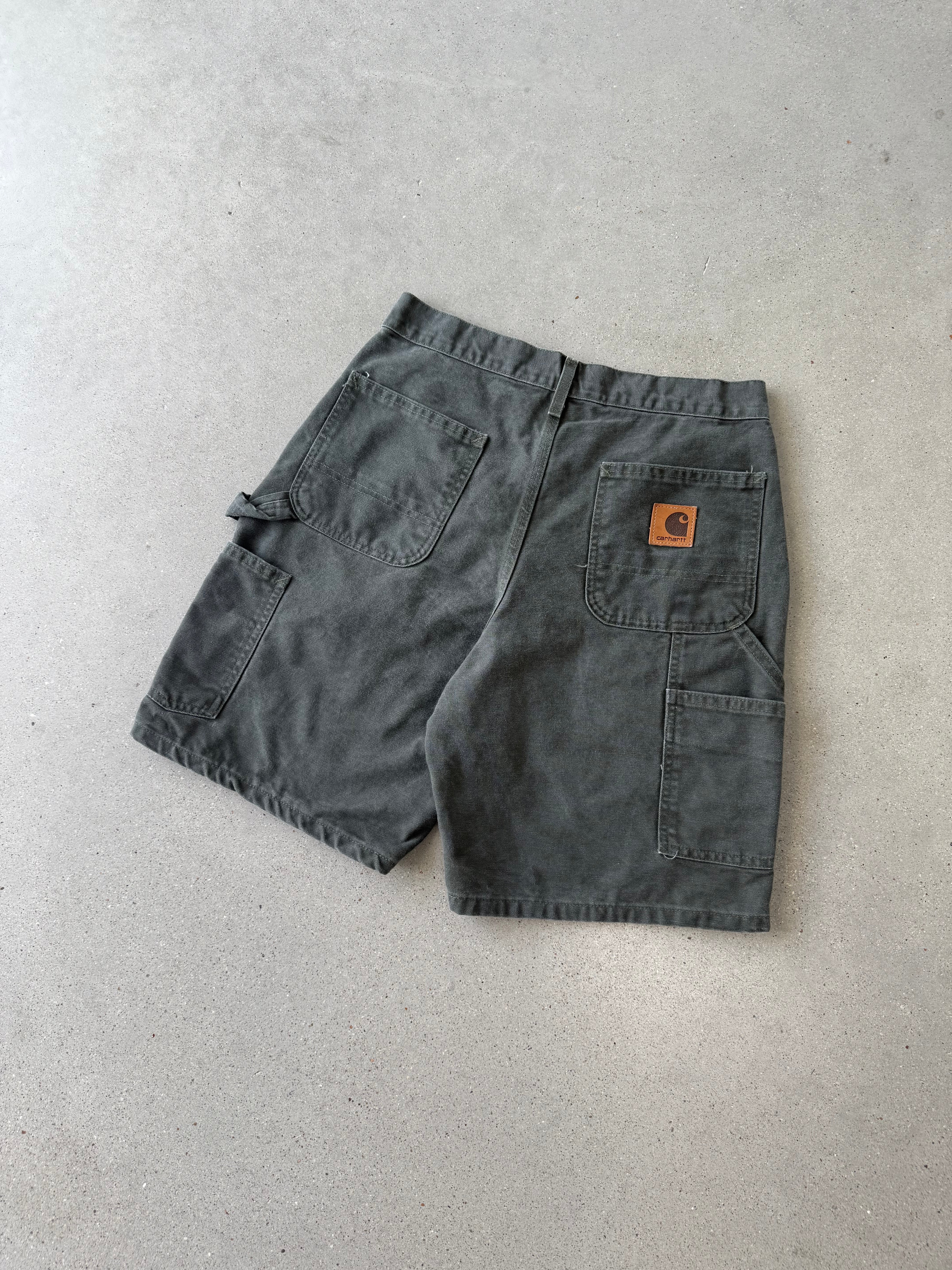 Vintage Carhartt Dark Olive Carpenter Shorts - 29