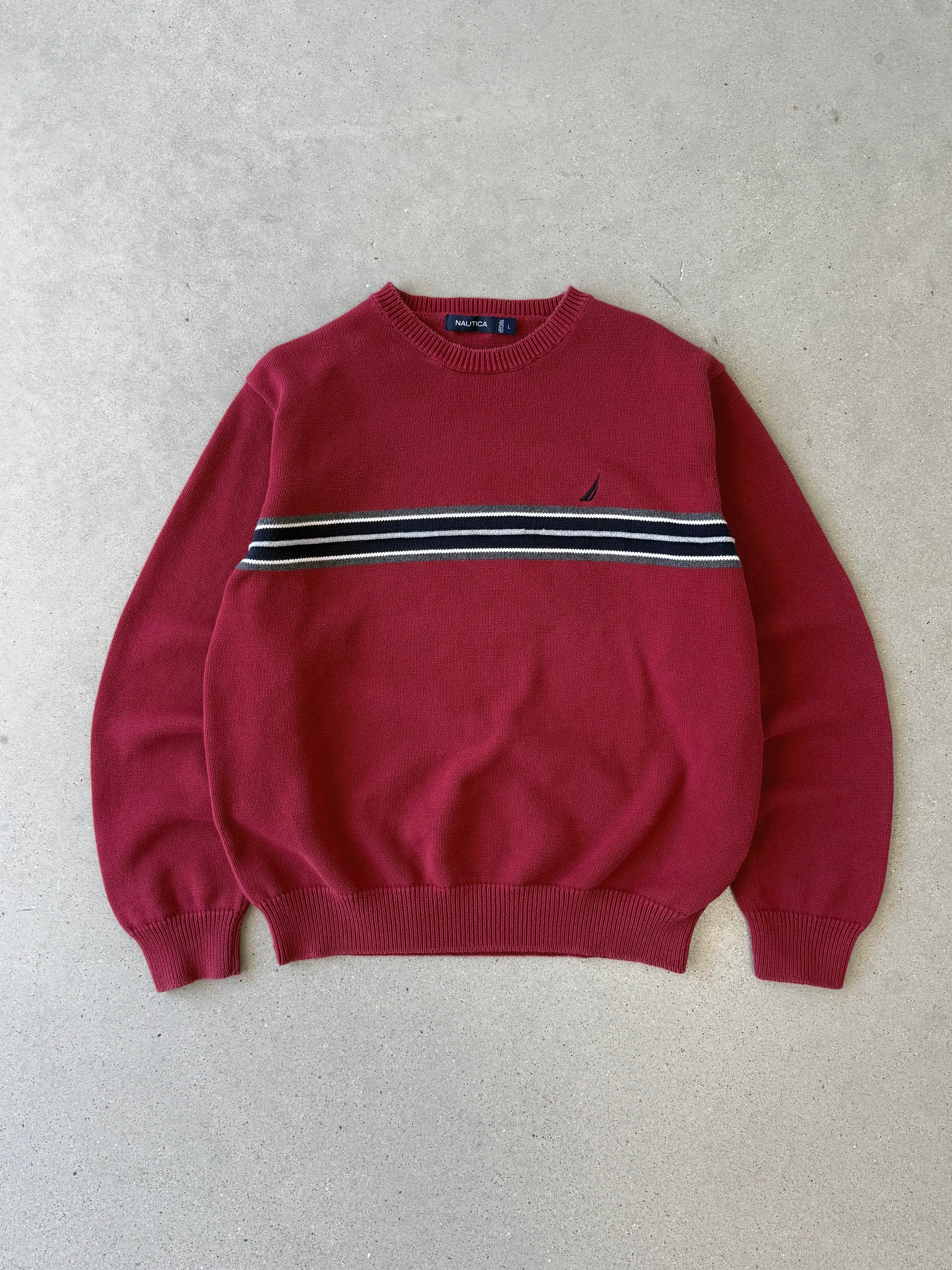 Vintage Nautica Striped Sweater - L
