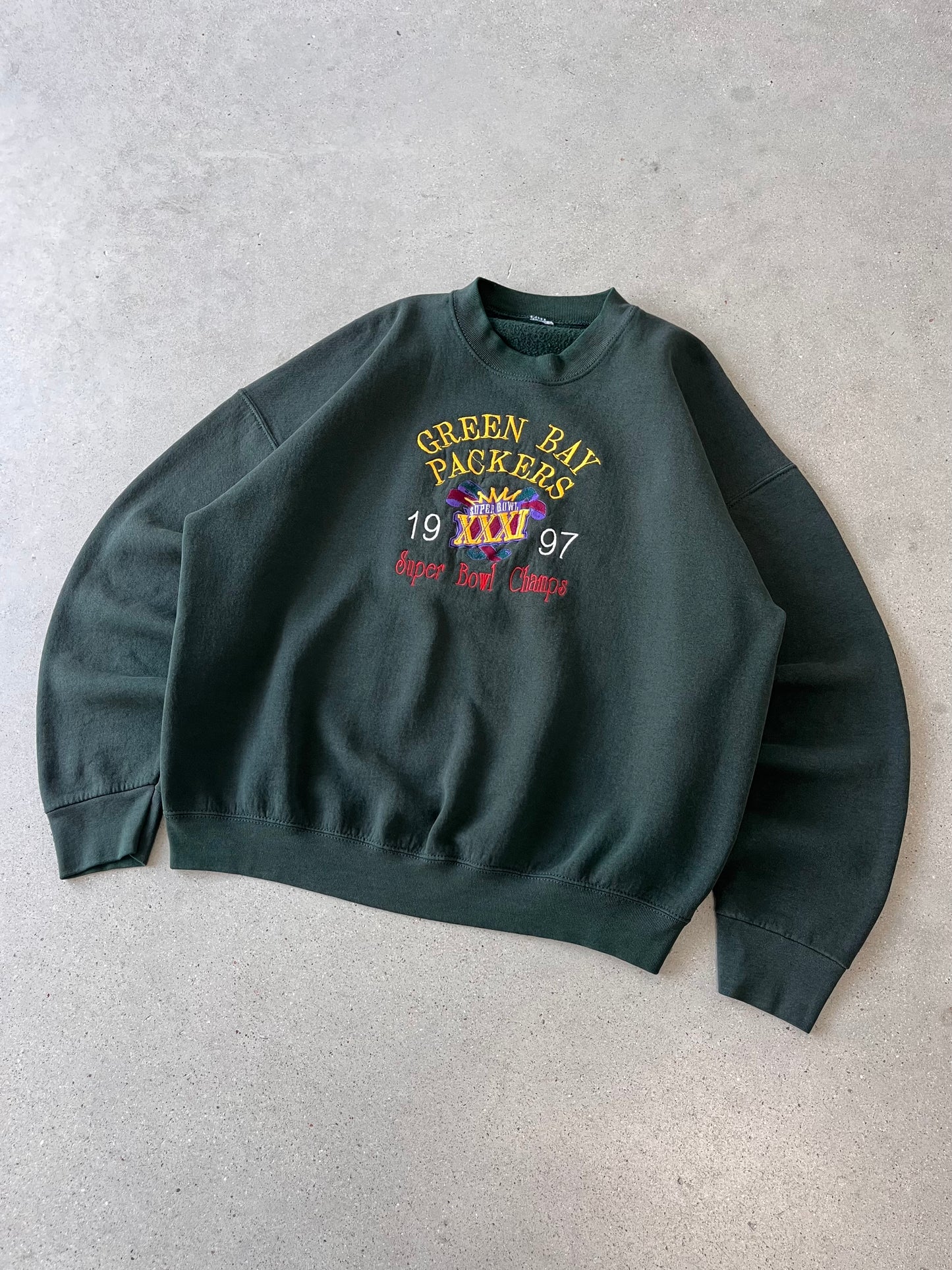 Vintage 1997 Green Bay Packers 'Super Bowl Champs' Crewneck - XL