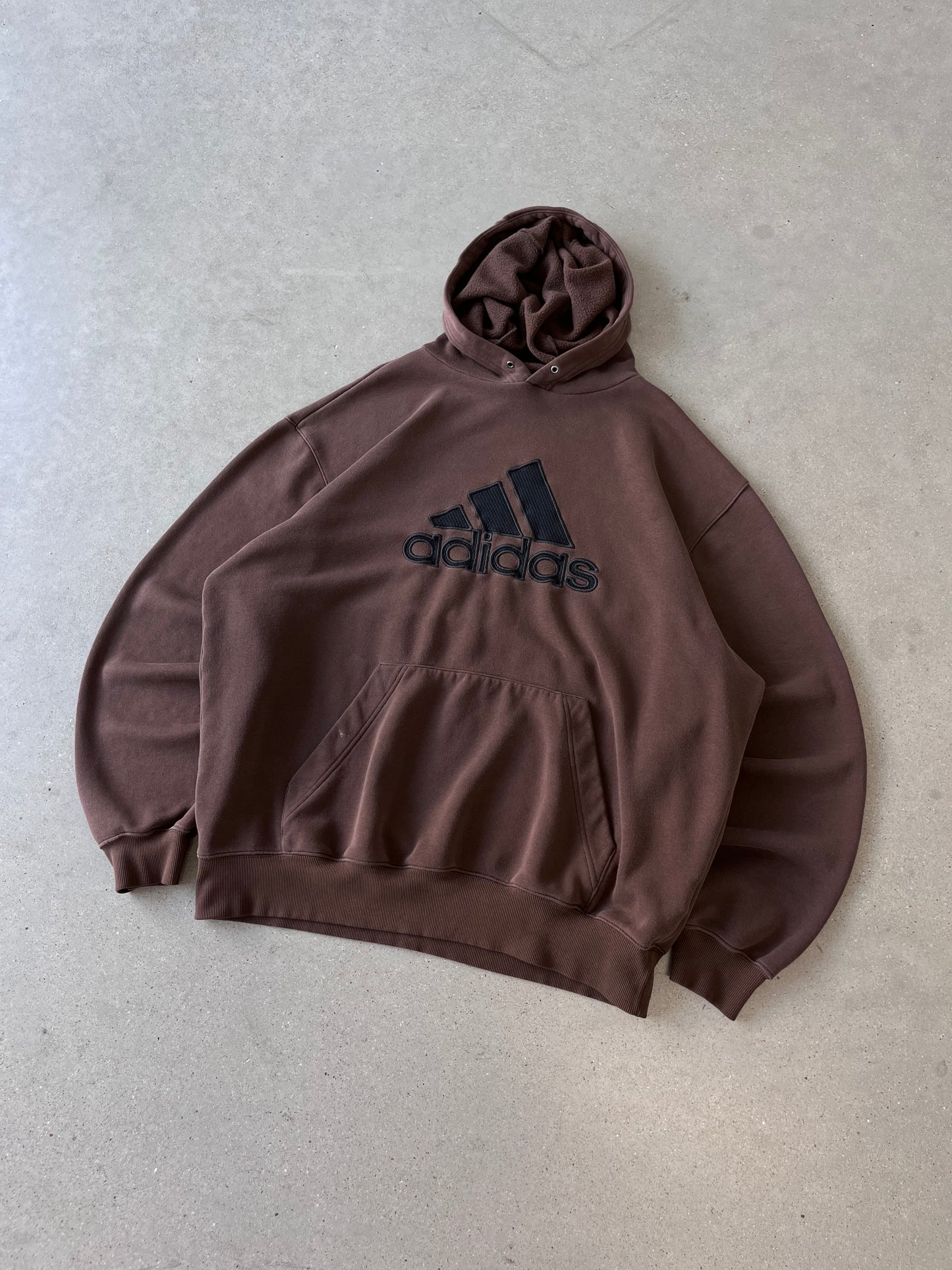 Vintage Brown ADIDAS Hoodie - XL