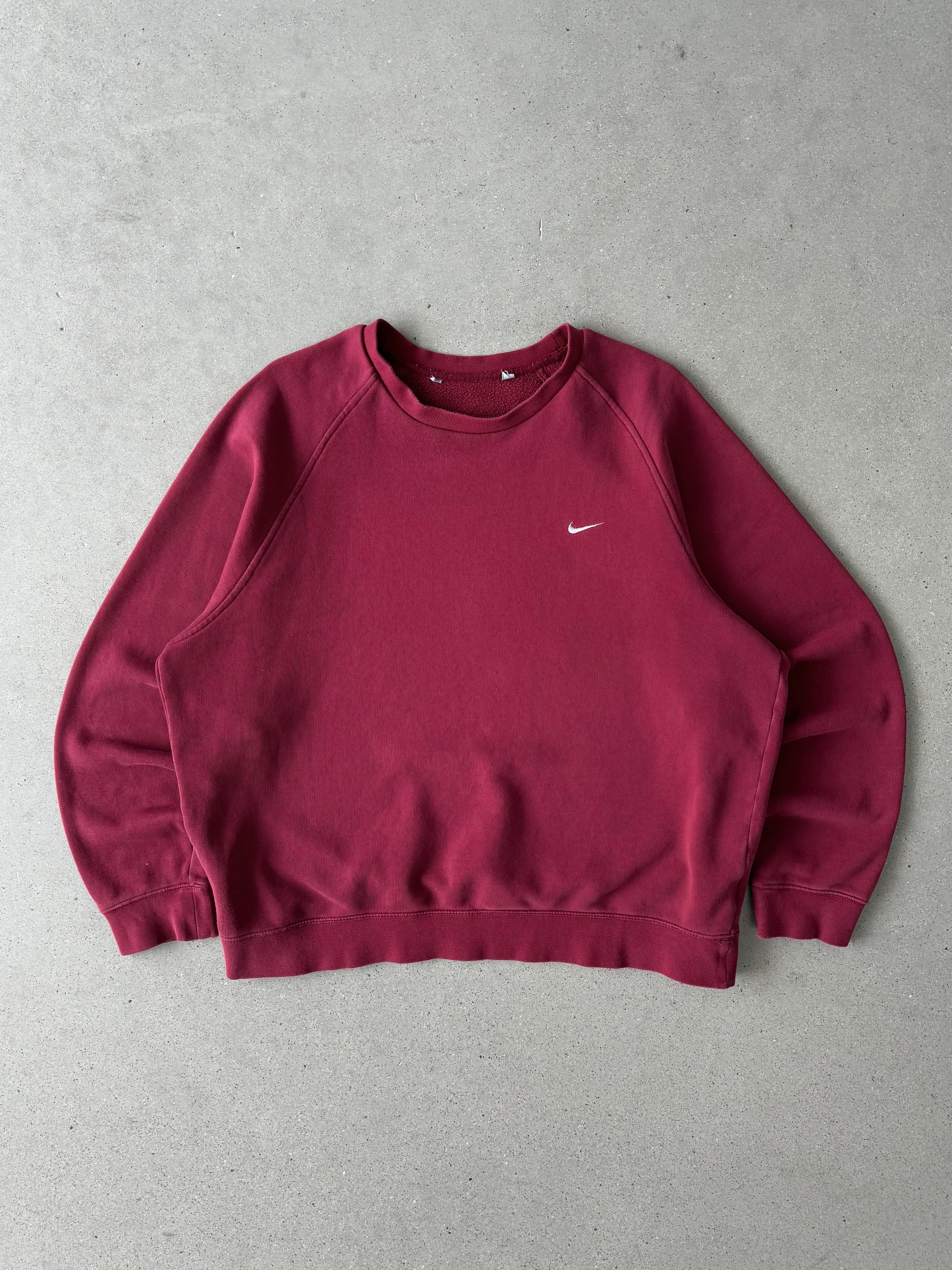 Vintage 2000s Nike Mini Swoosh Red Crewneck - XL