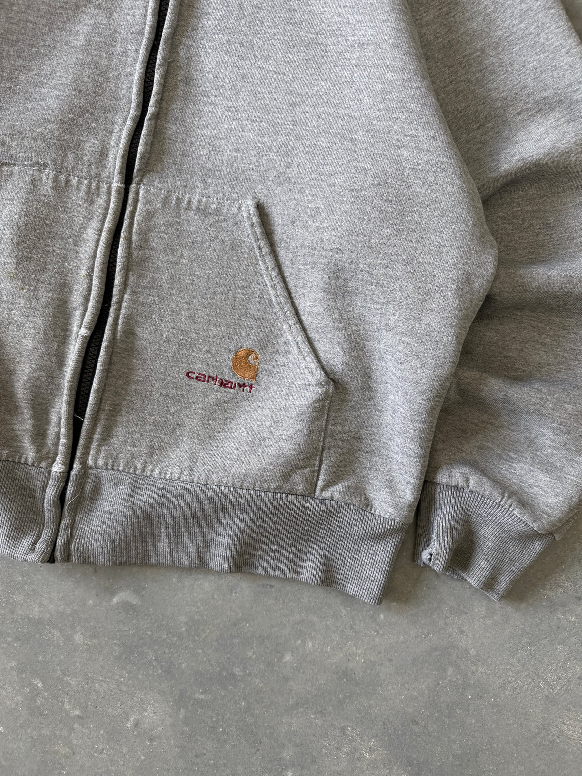 Vintage 1990s Carhartt Waffle-lined Zip-up Hoodie (M)