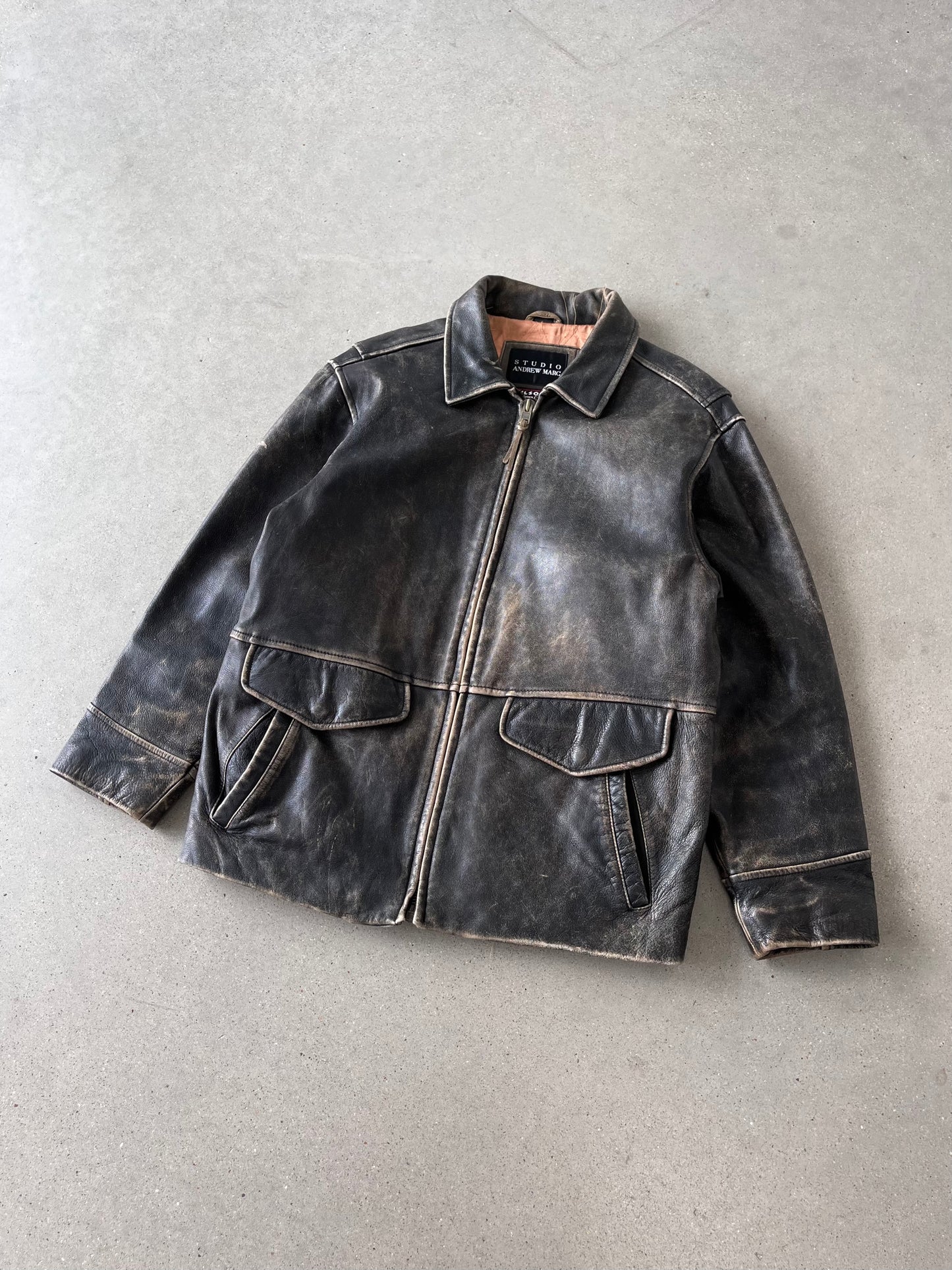 Vintage Studio Andrew Marc Leather Coat - M