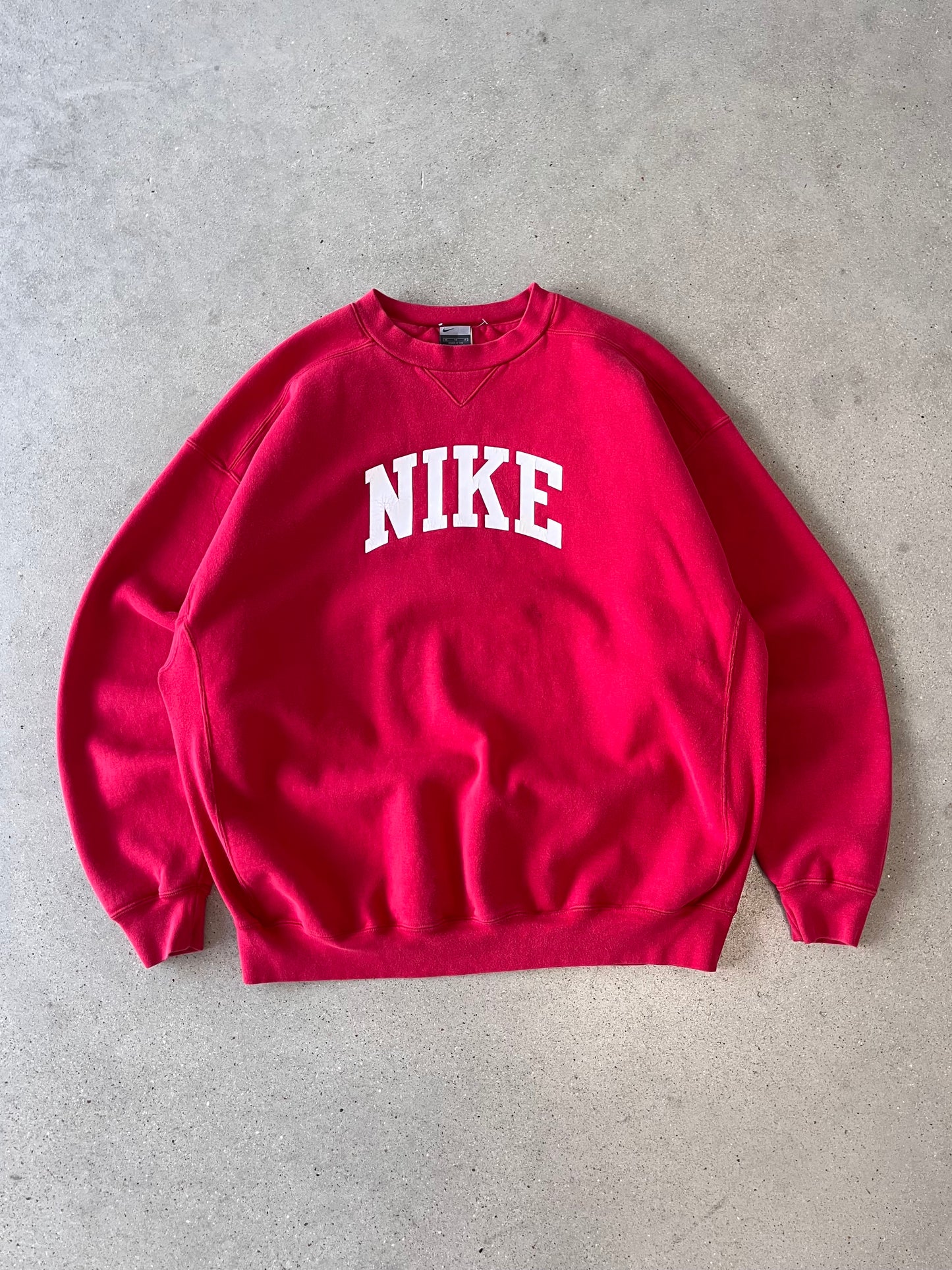 Vintage Nike Spell-out Red Crewneck - XL