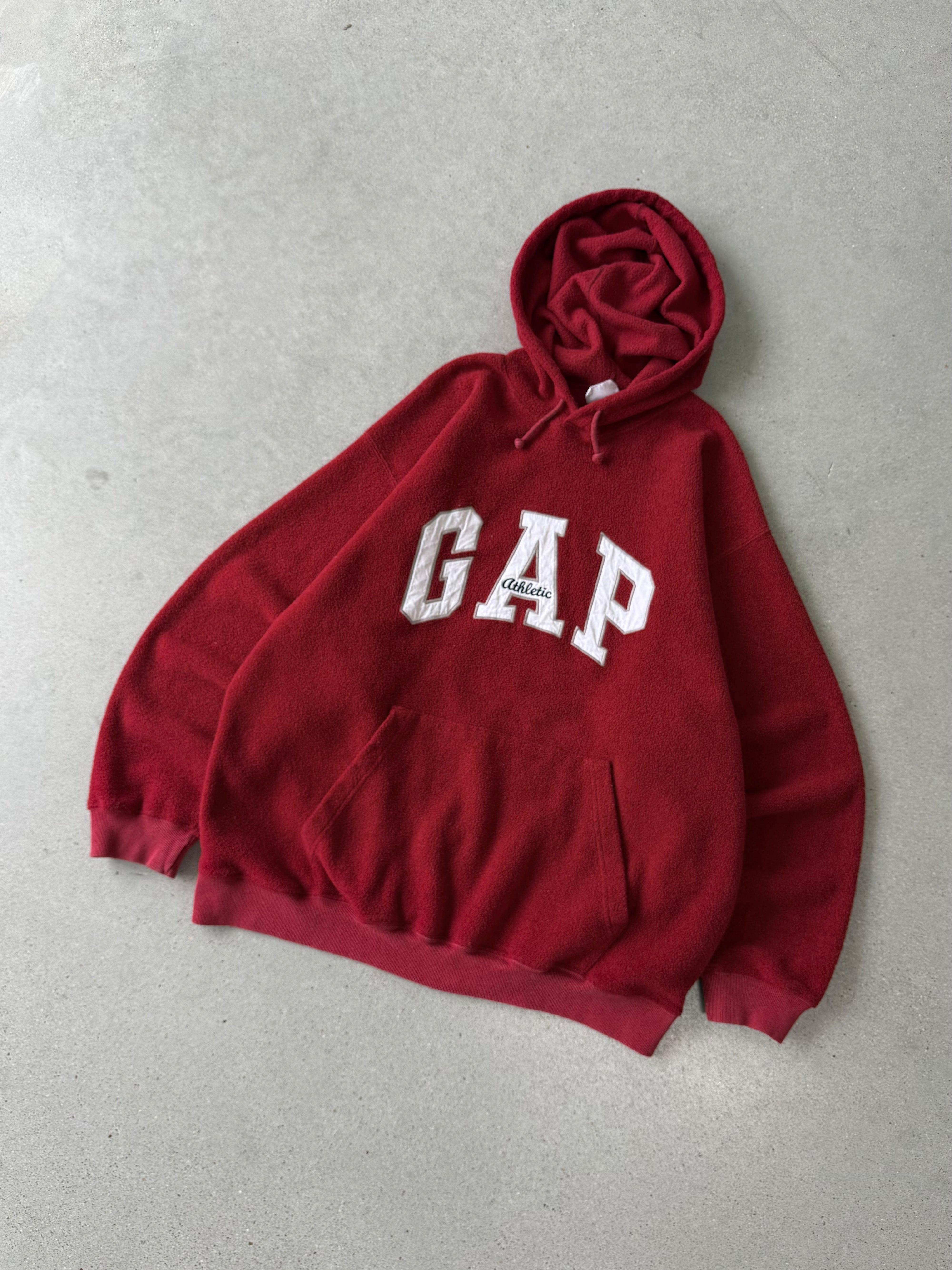 Vintage GAP Red Fleece Hoodie - L