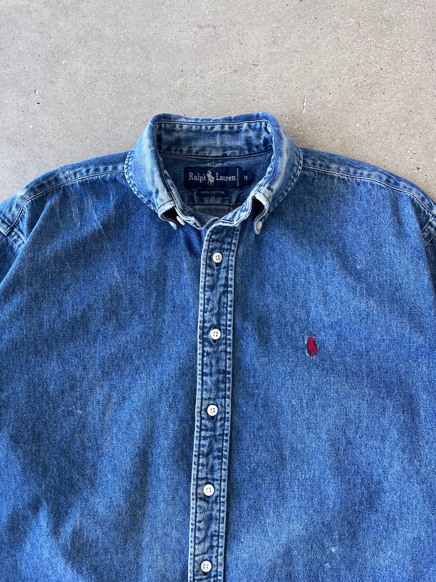 Vintage Polo Ralph Lauren Denim Button-up Shirt - M