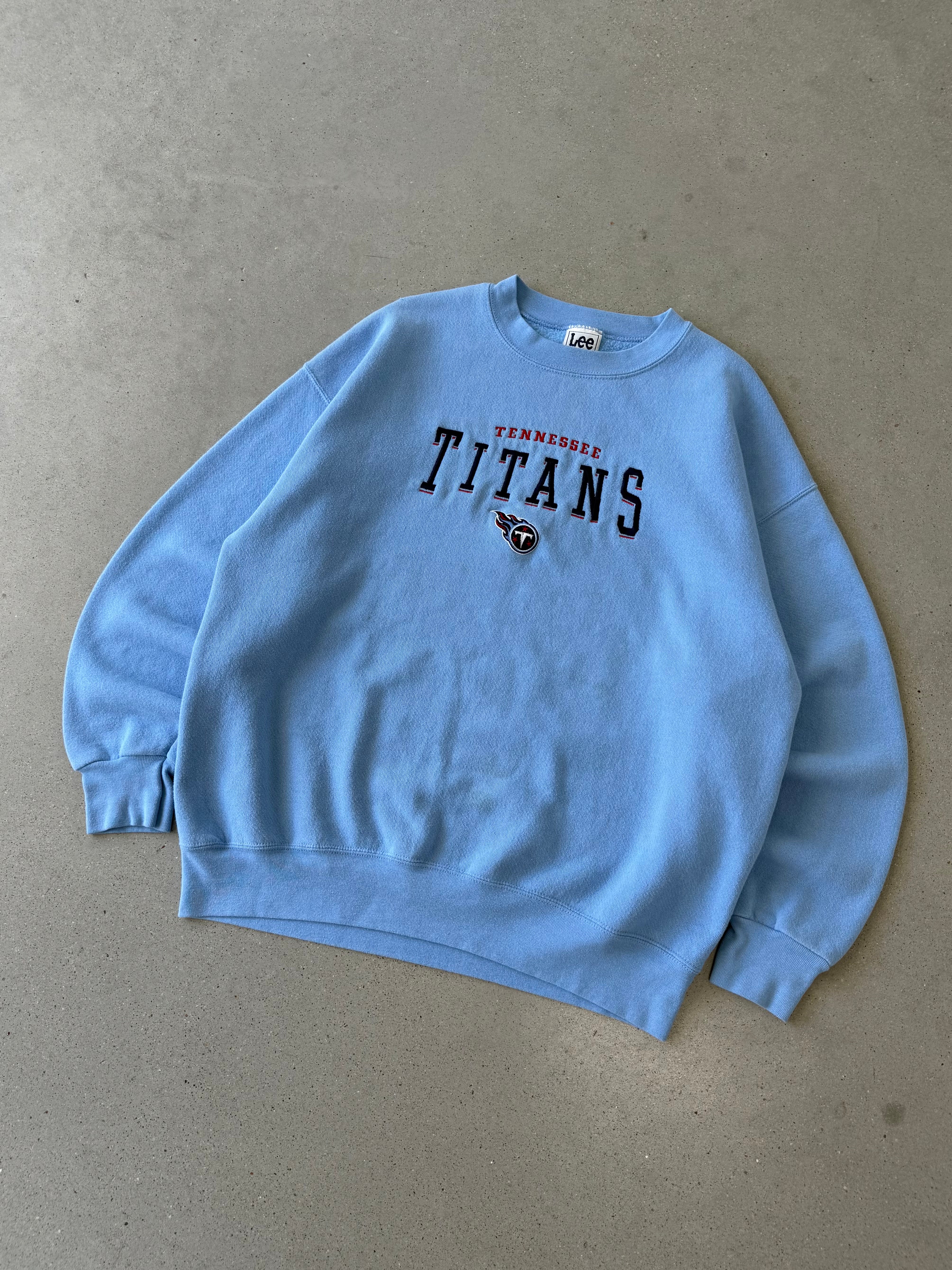 Vintage Lee Tennessee TItans Baby Blue Sweatshirt  - XL