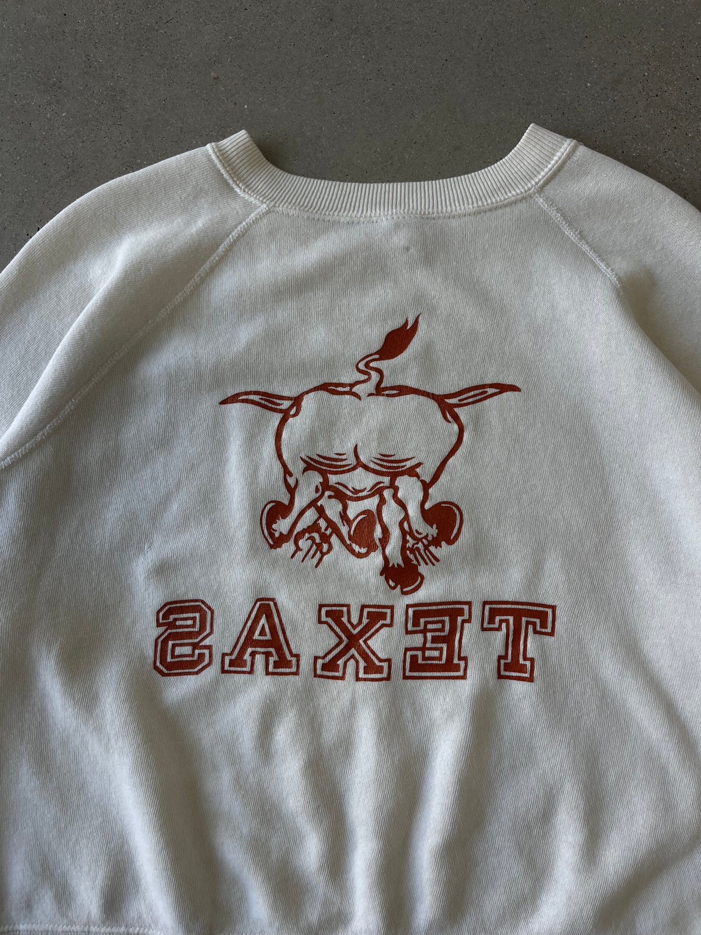 Vintage 80s UT Texas Longhorn Cut-Off Sweatshirt - S