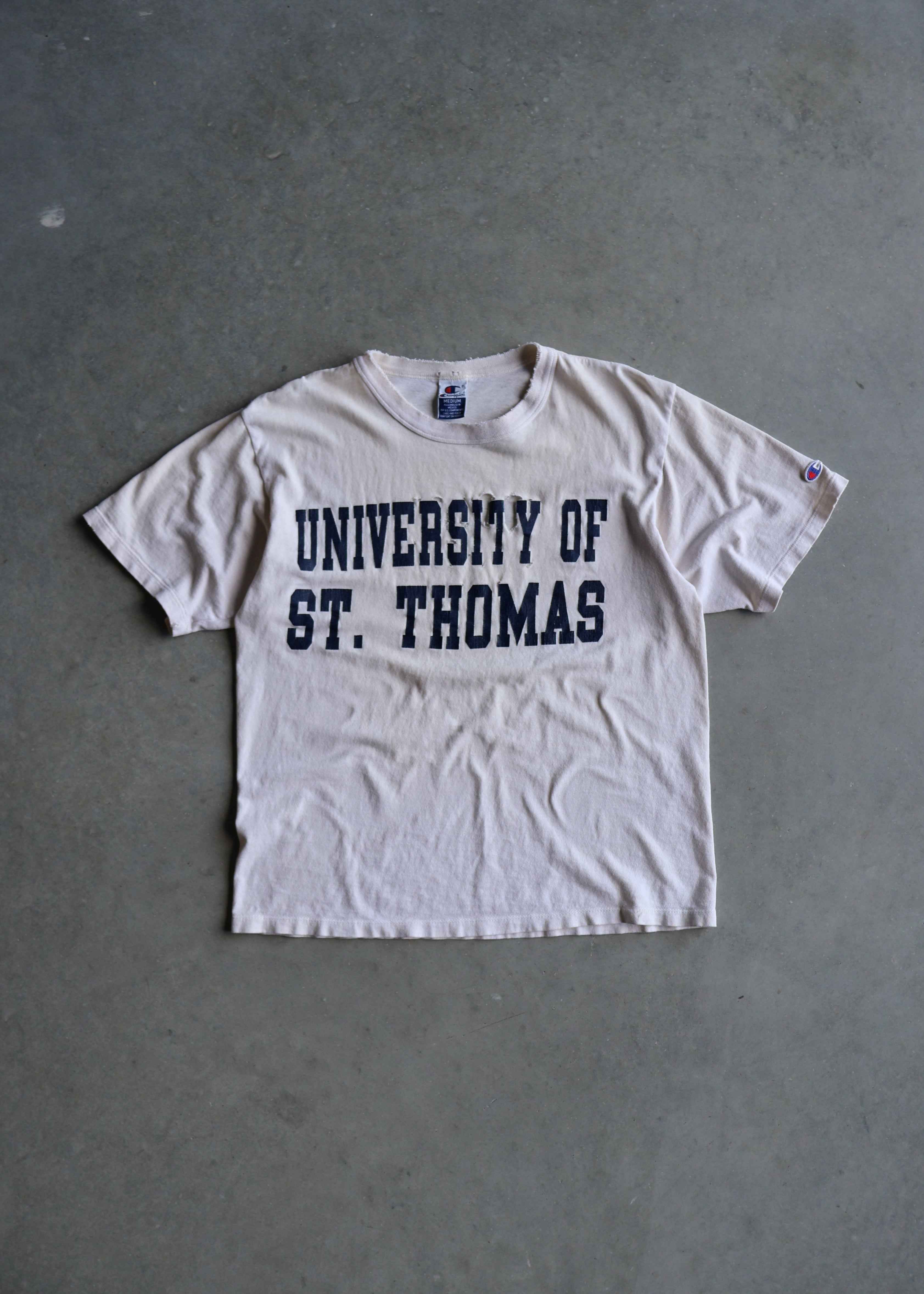 Vintage 1990s Distressed University of St. Thomas Champion T-shirt (M)