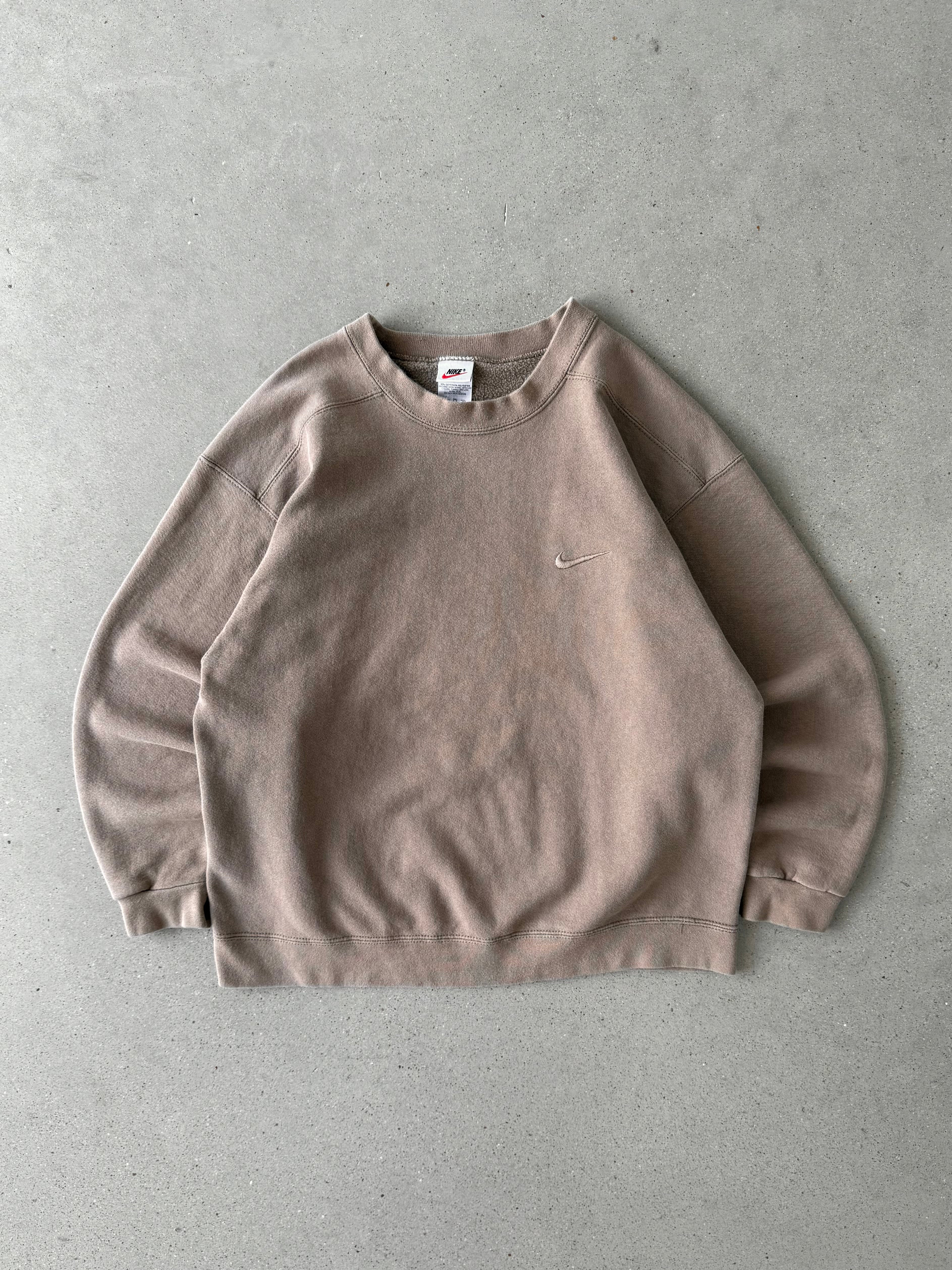 Vintage 1990s Nike Mocha Tonal Crewneck - M