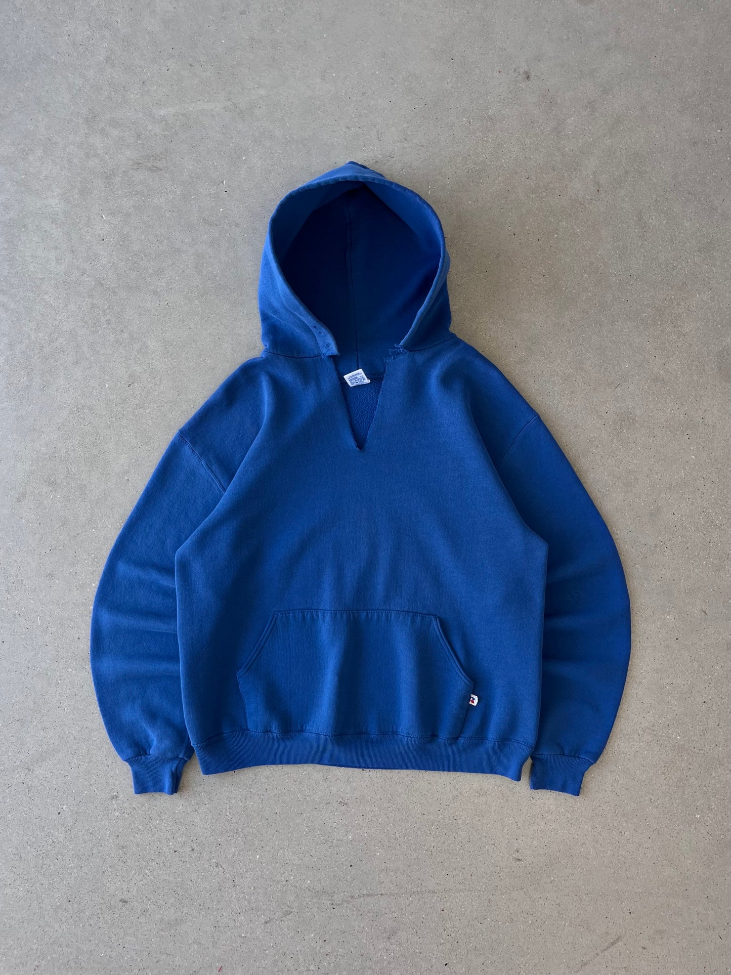 Vintage 80s Russell Athletic Blue Hoodie - M