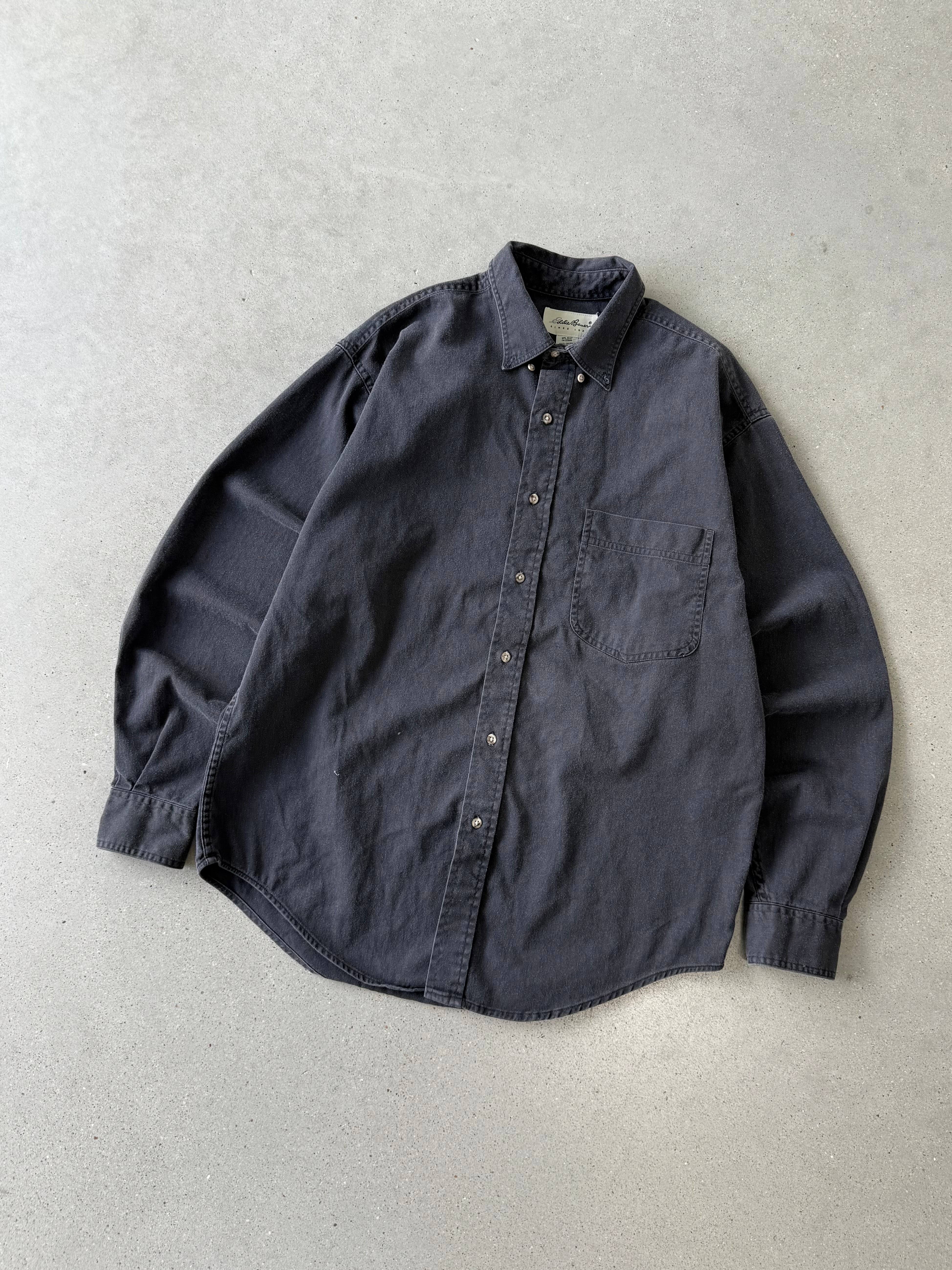 Vintage Eddie Bauer Black Button-up - M