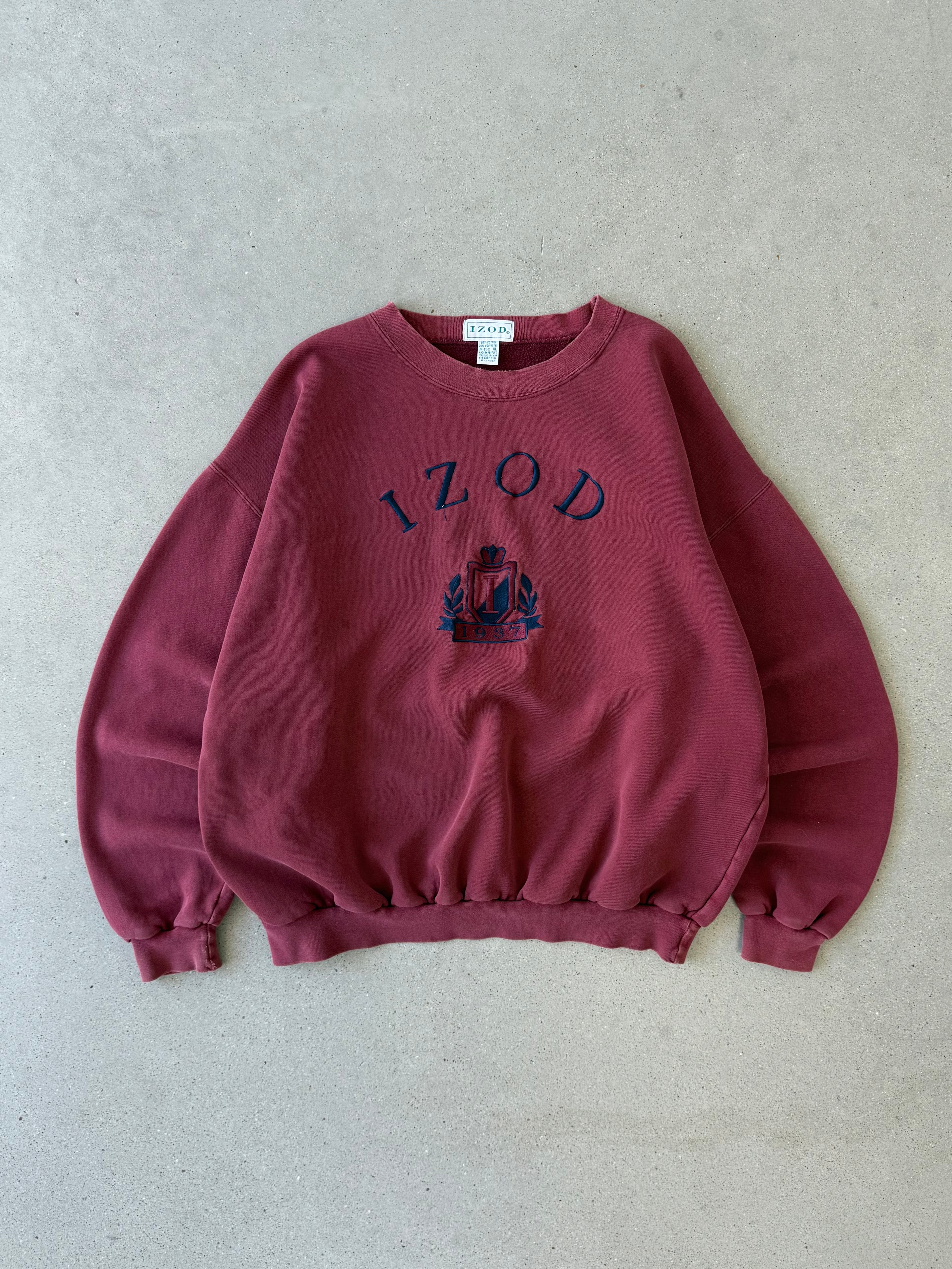 Vintage Izod Embroidered Crewneck - XL