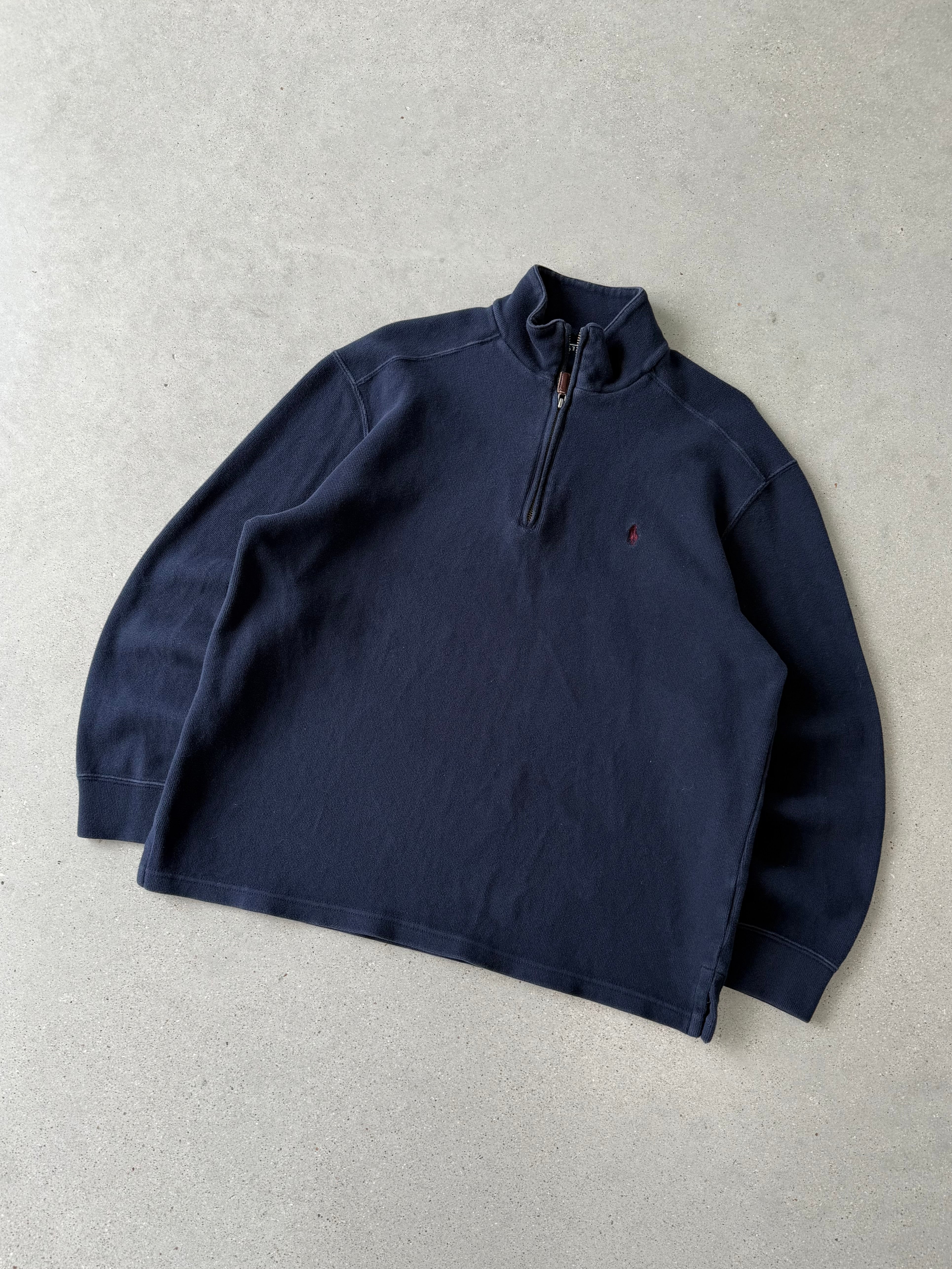 Vintage Polo Ralph Lauren Navy Quarter-zip - L