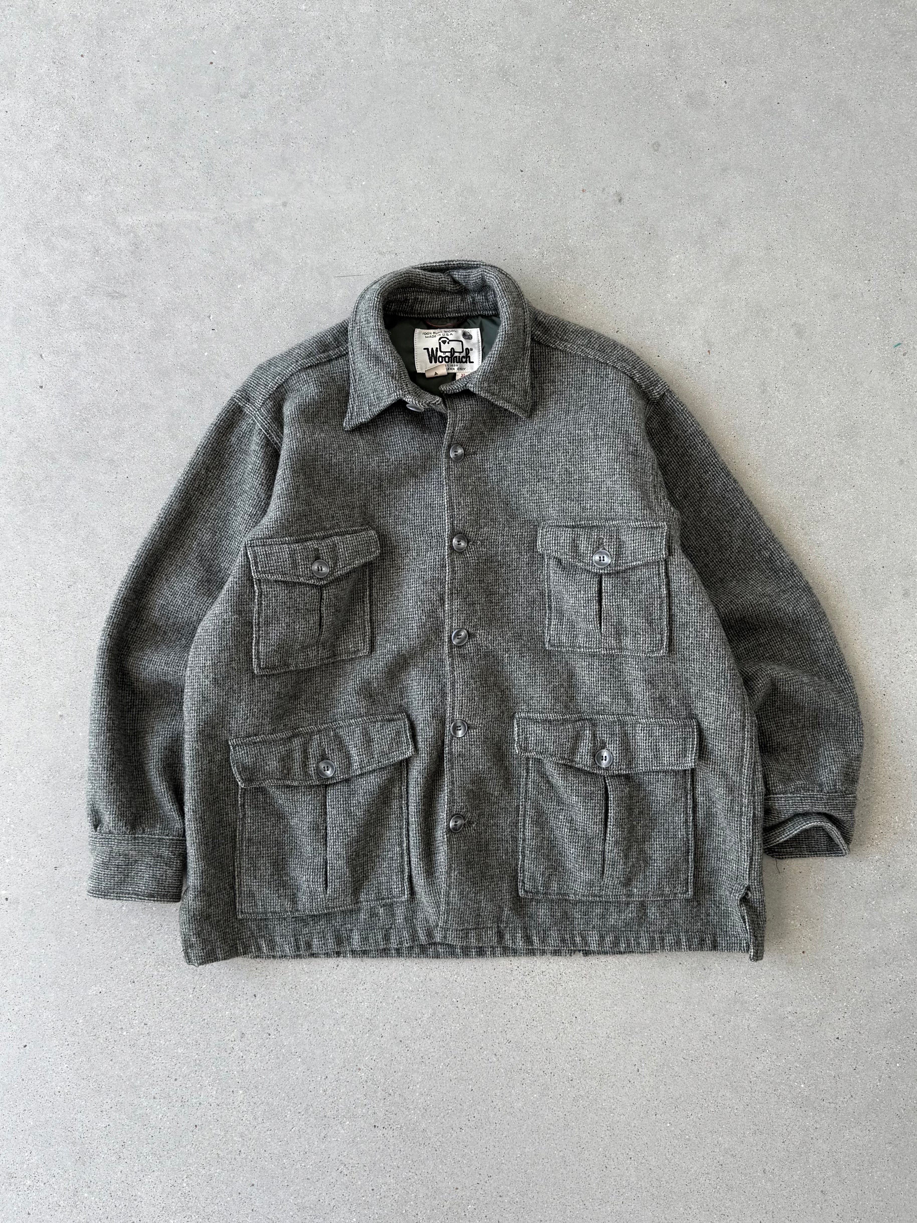Vintage Woolrich Gray Button Down Jacket - XL
