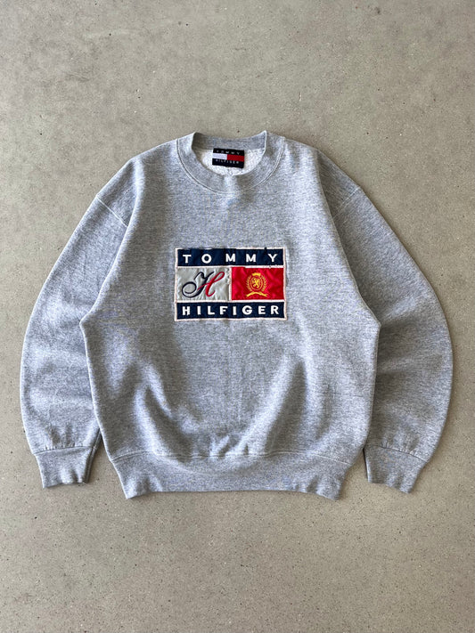 Vintage Tommy Hilfiger Gray Crewneck - M