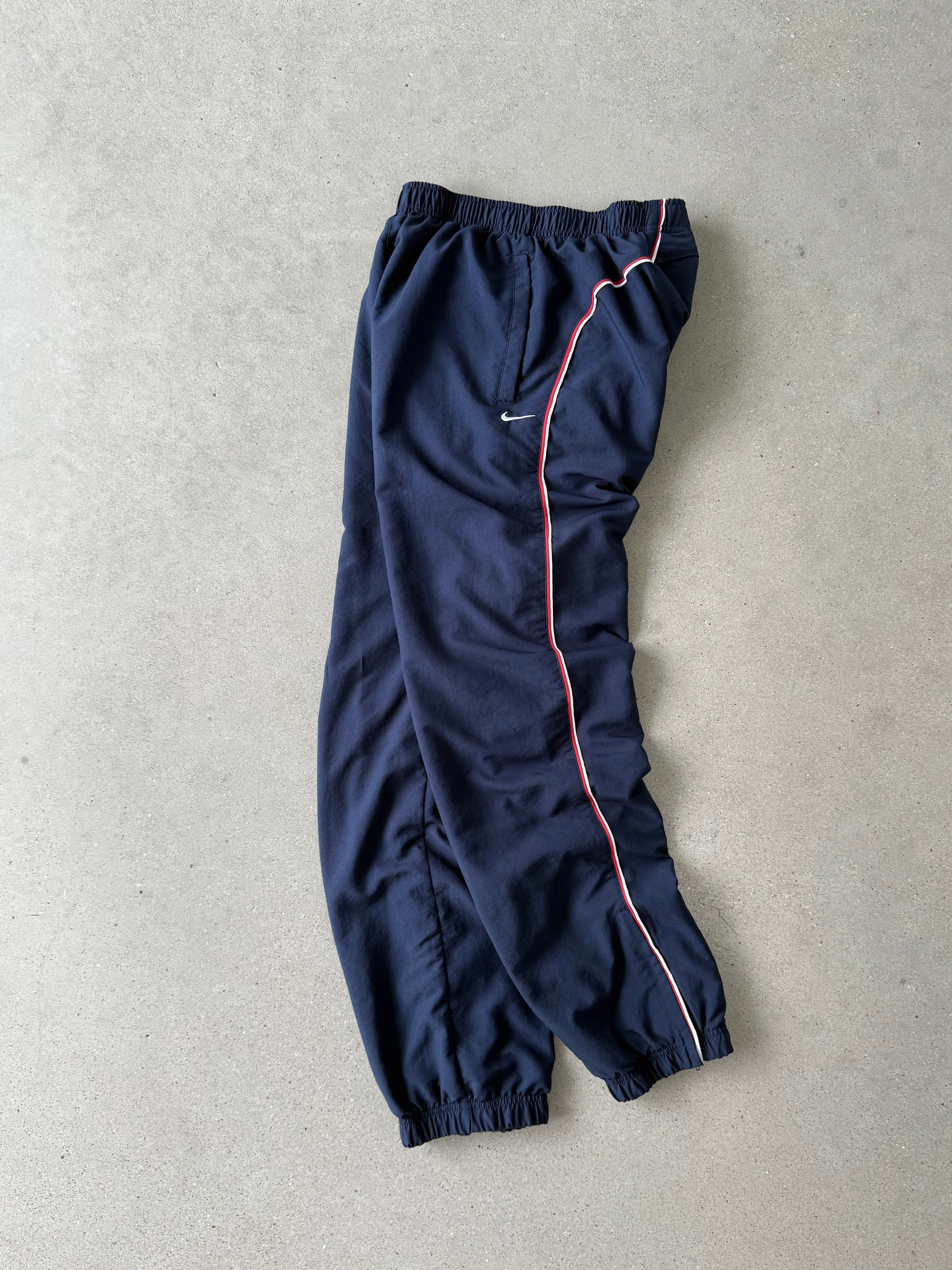 Vintage Nike Navy Red Striped Track Pants - M