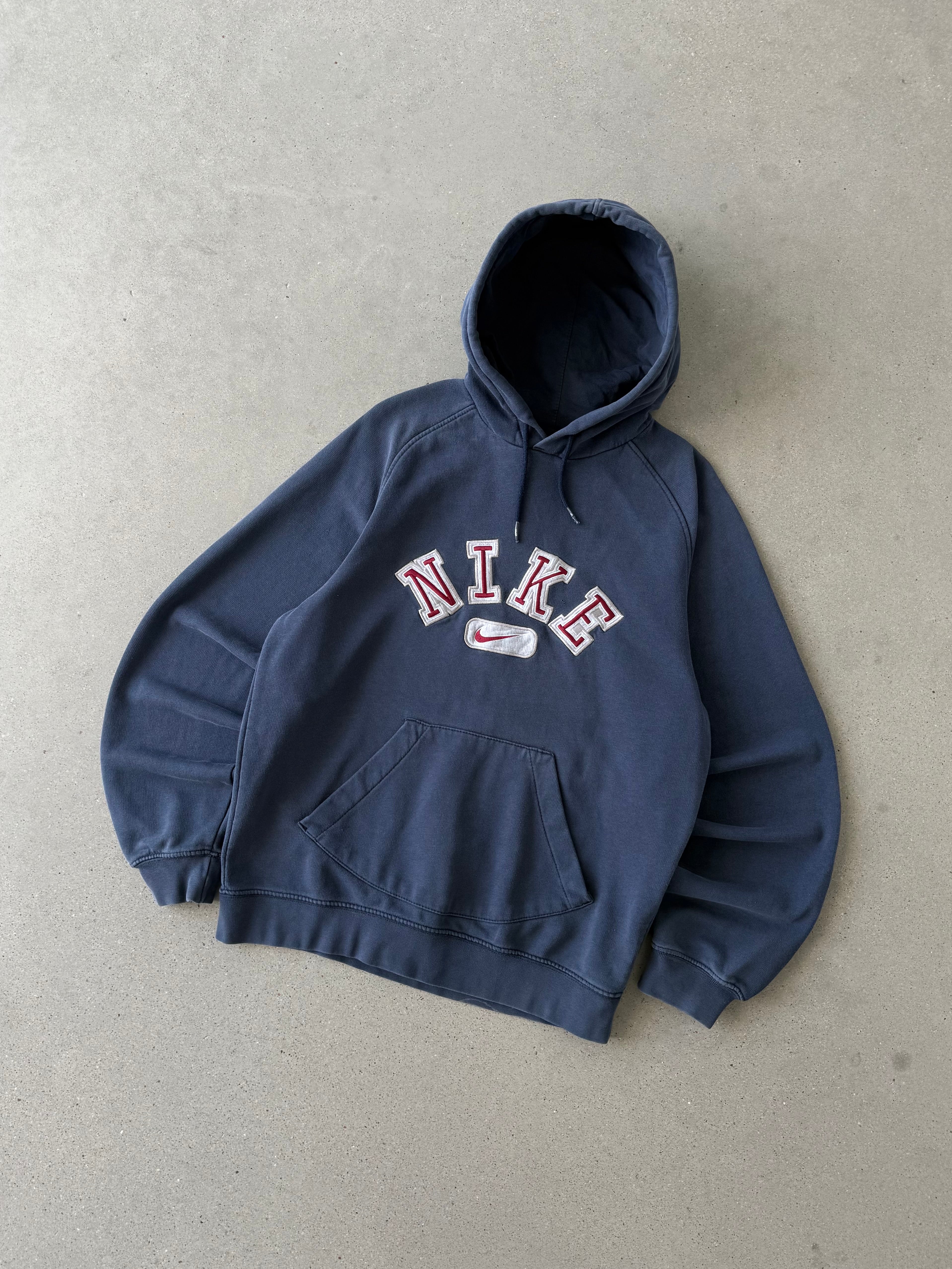 Vintage Nike Spell-out Navy Hoodie - M
