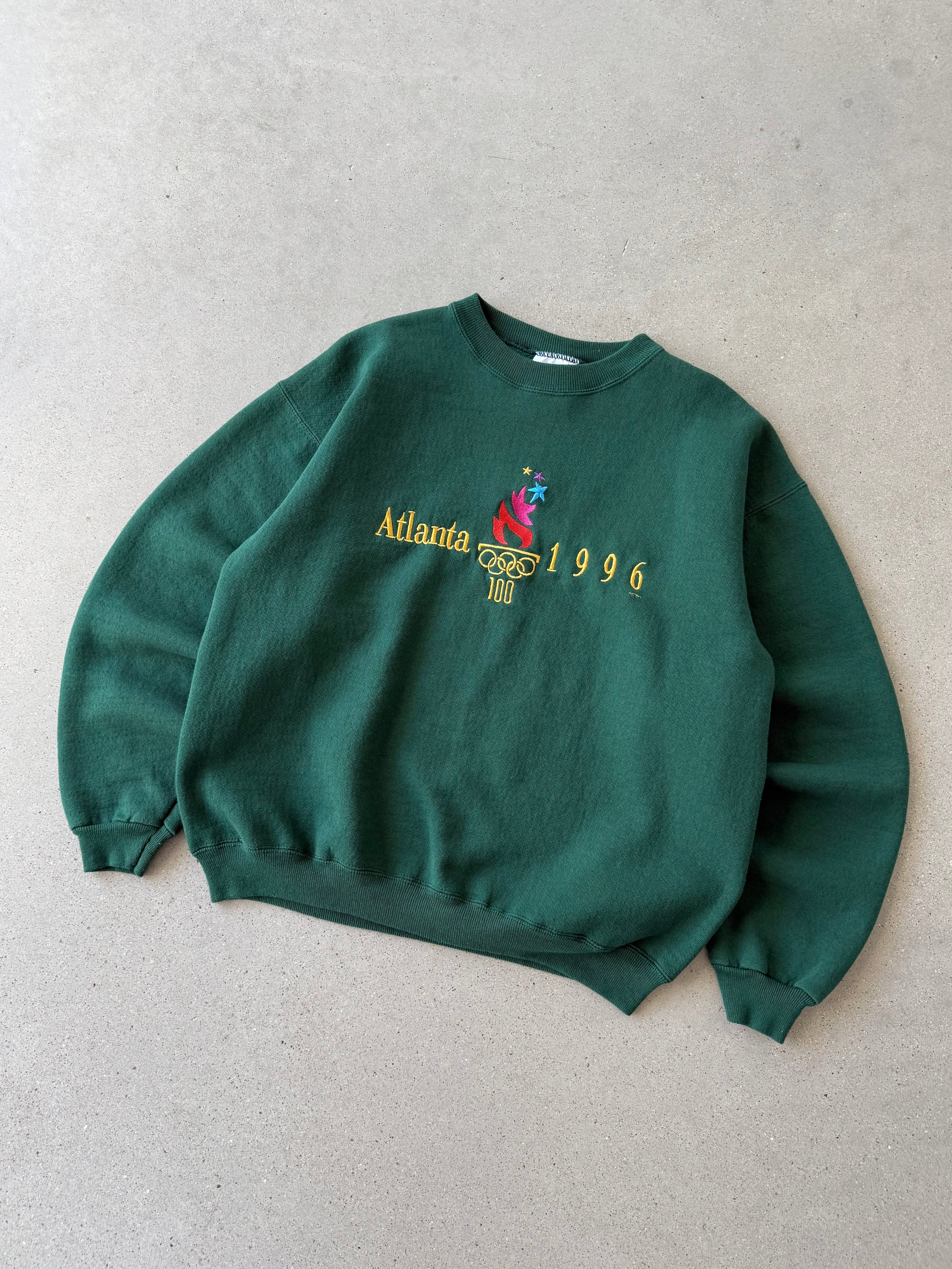 Vintage Atlanta 1996 Olympic Green Sweatshirt  - M