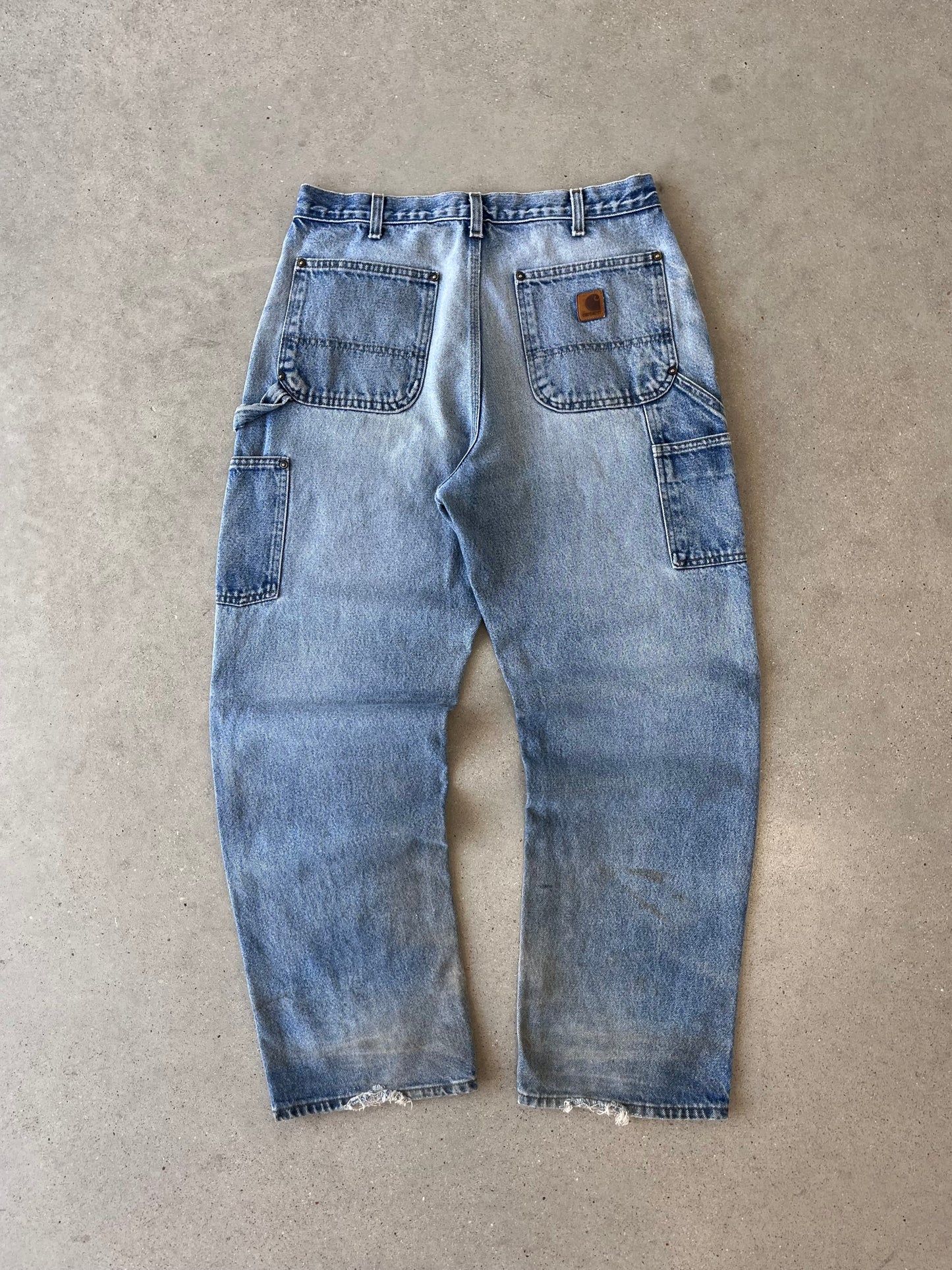 Vintage Carhartt Faded Denim Double Knees - 33x32