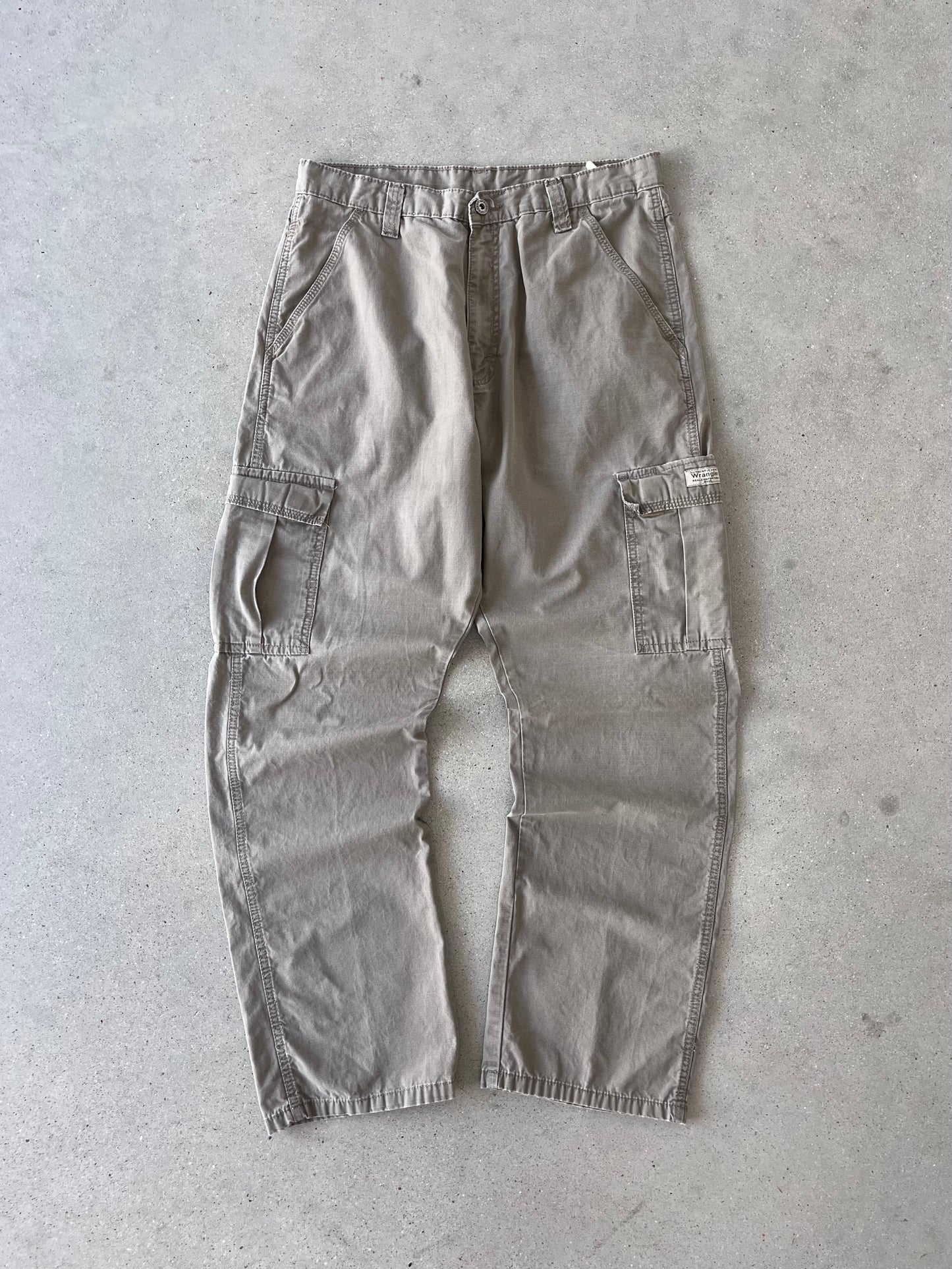 Vintage Wrangler Mocha-grey Cargos - 32x32