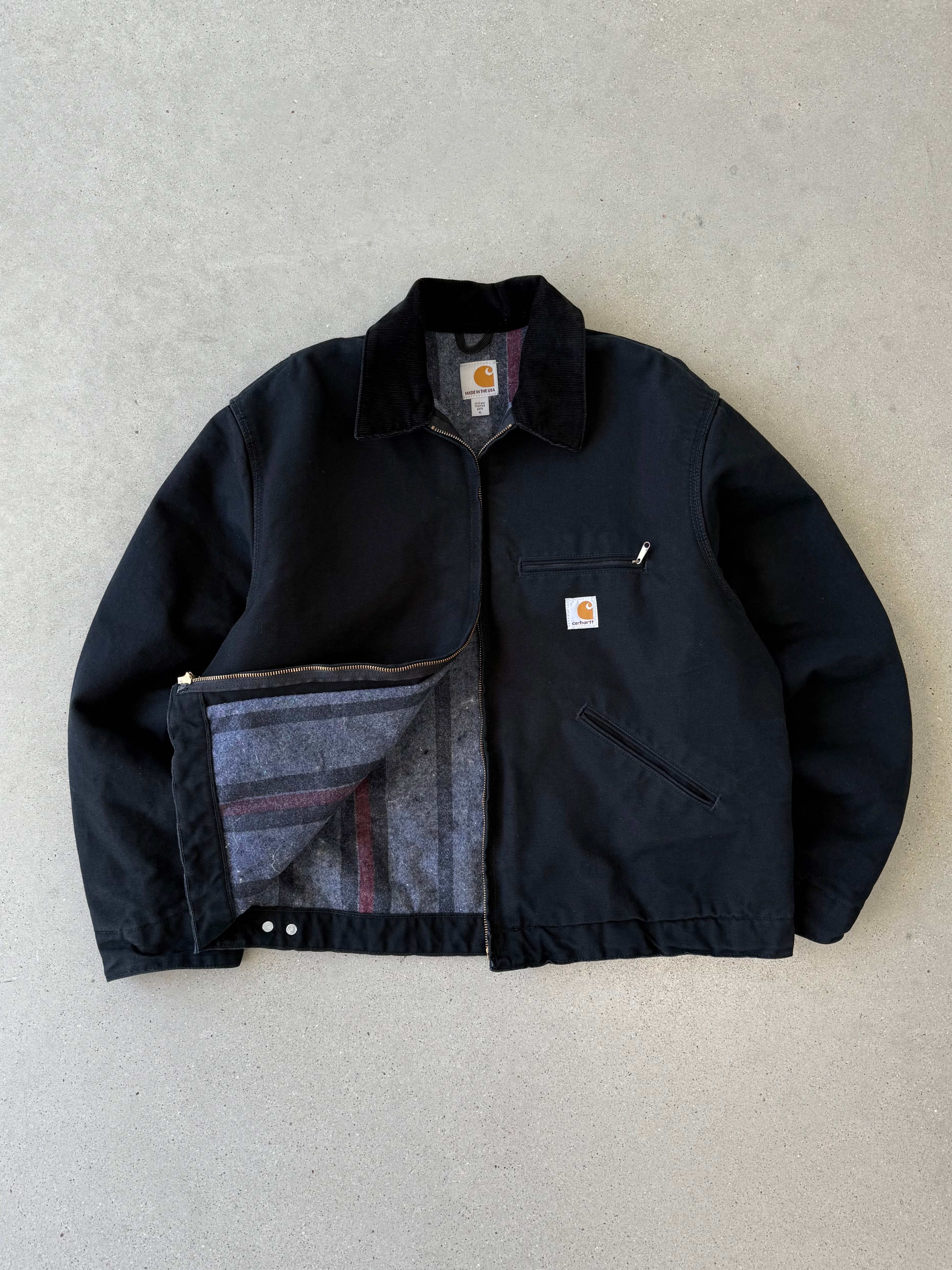 Vintage Carhartt Black J001-BLK Detroit Jacket - XL