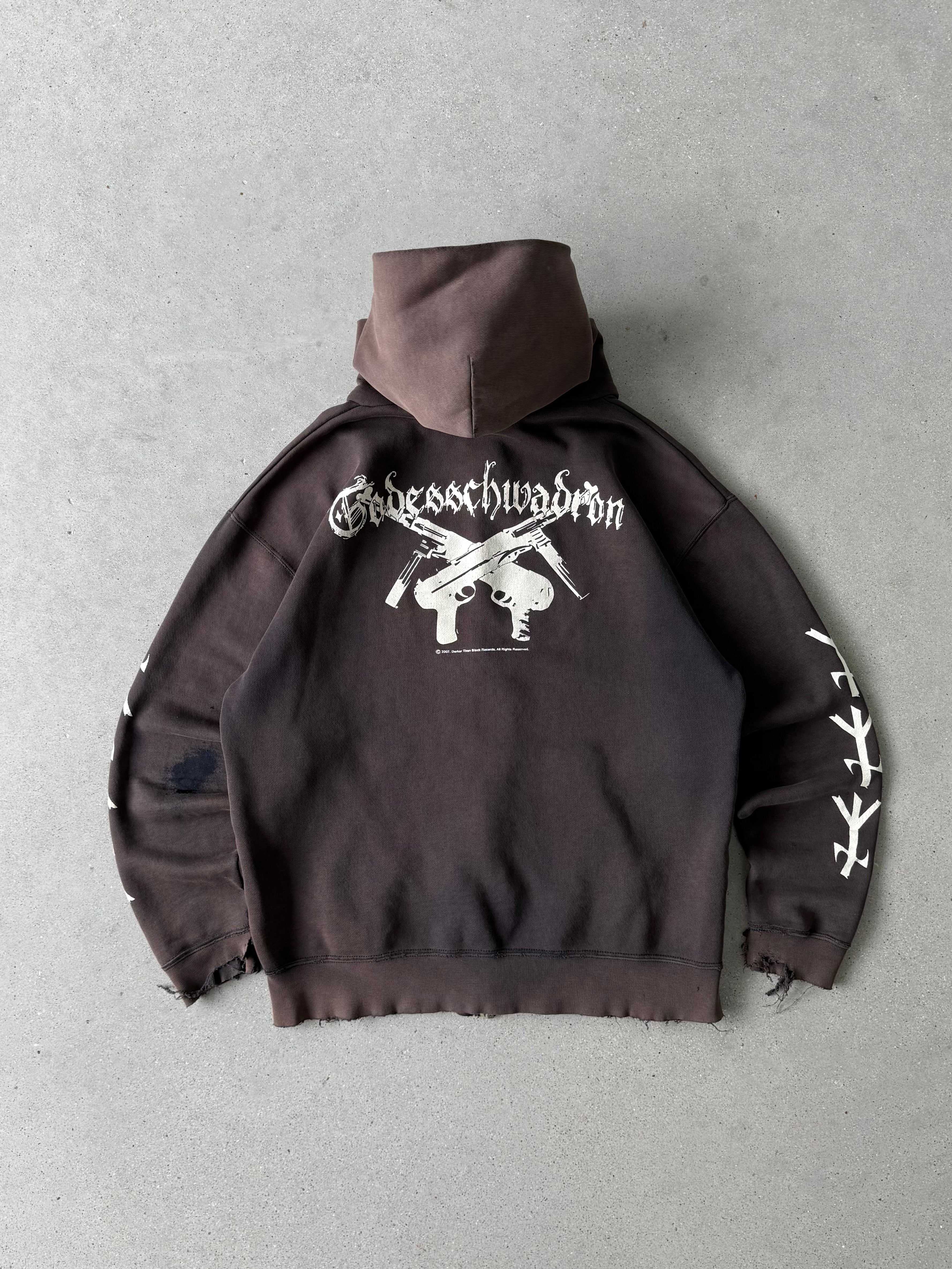 Vintage 2007 Distressed Band Zip-up Hoodie - M