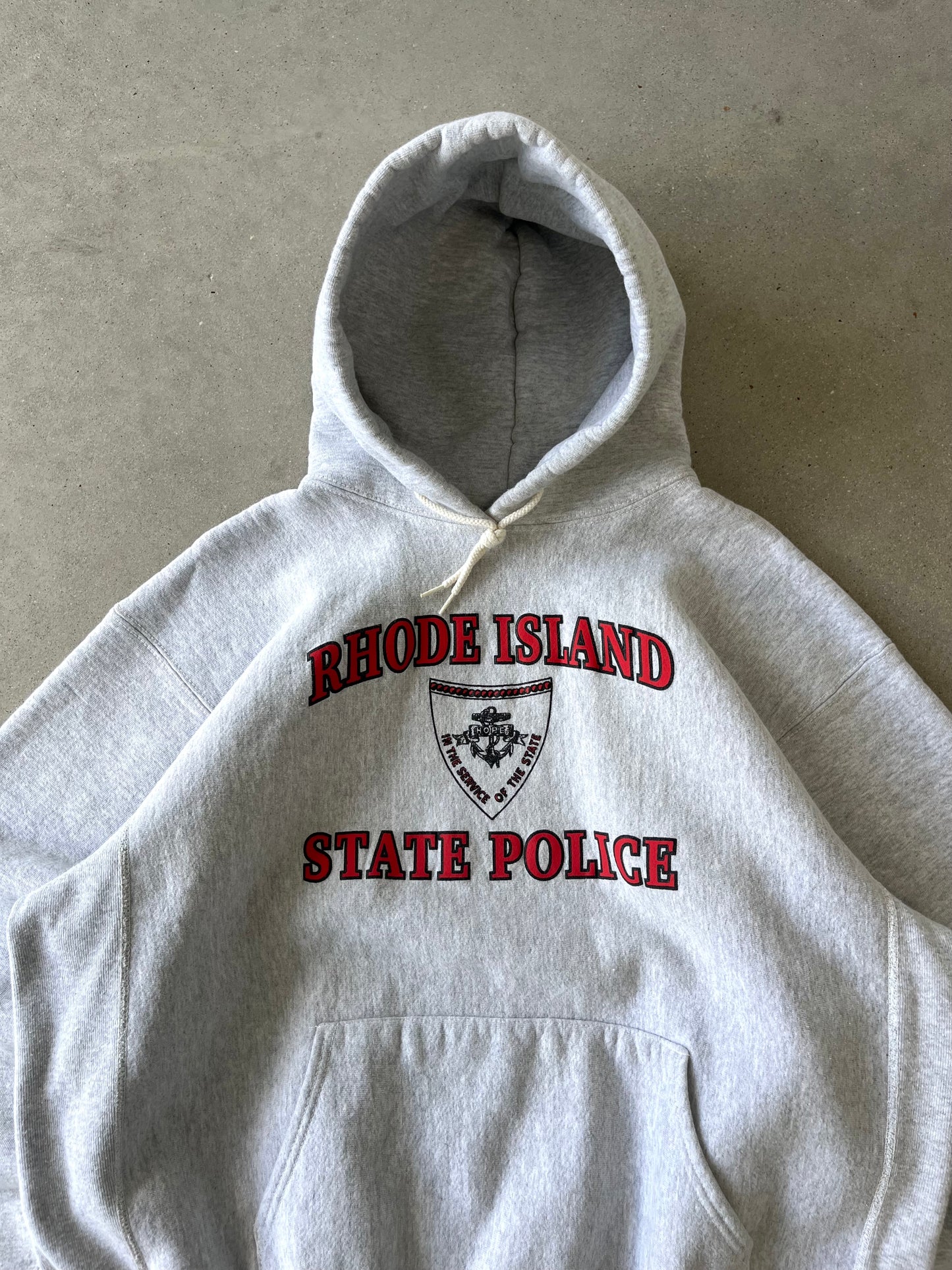 Vintage Rhode Island State Police Weave Hoodie - XL