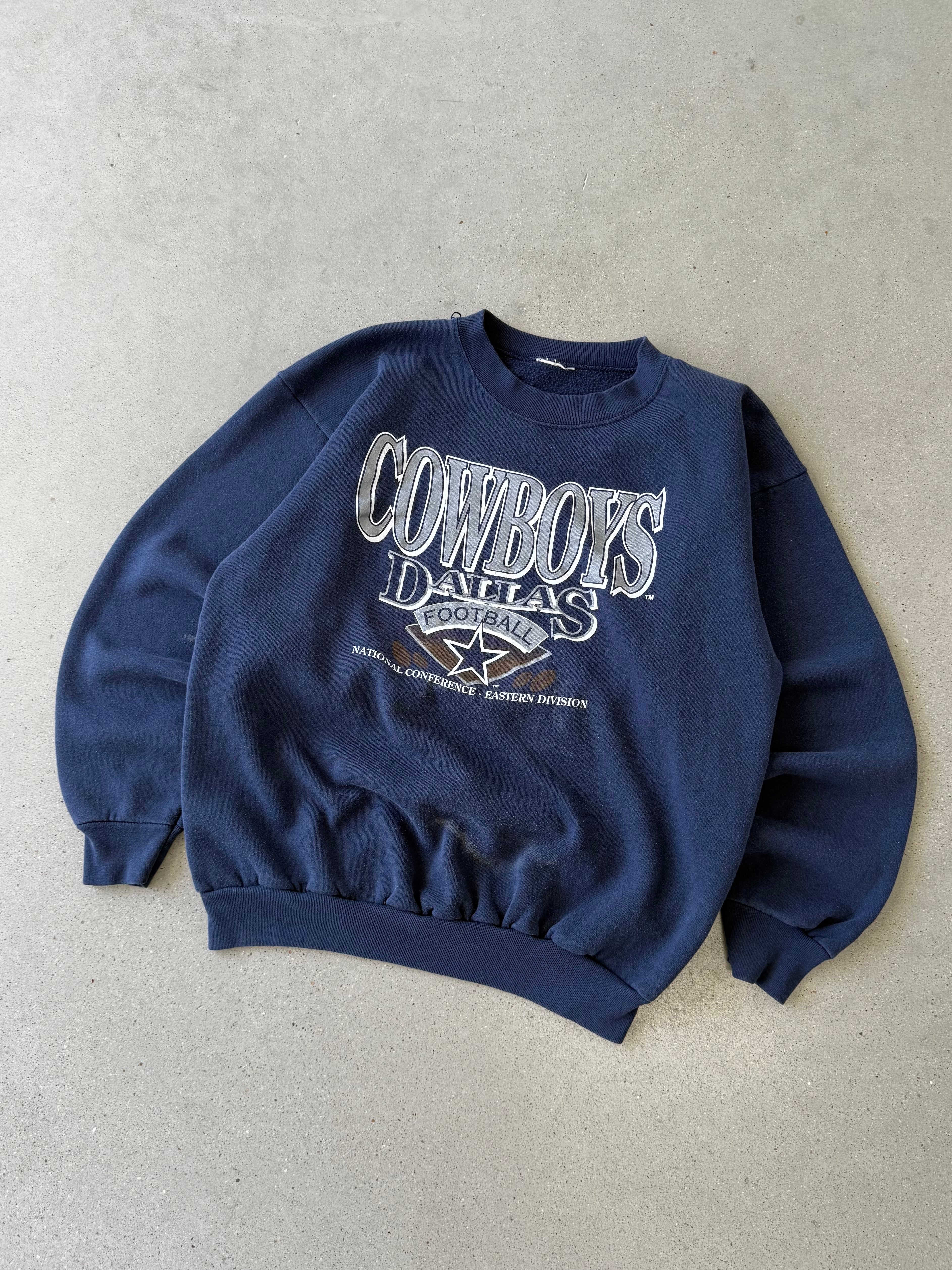 Vintage Dallas Cowboys National Conference Navy Sweatshirt  - L