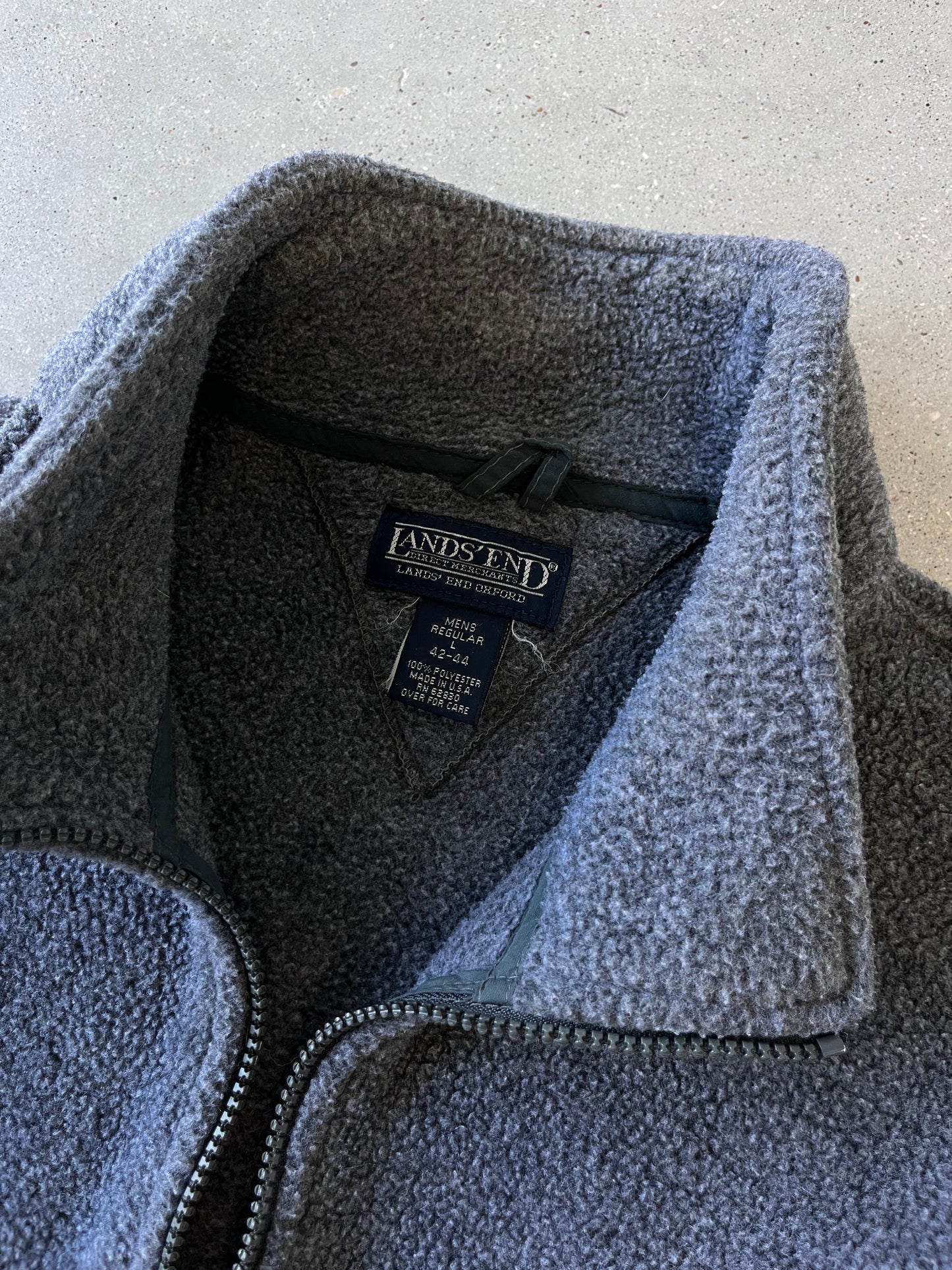 Vintage Land's End Gray Fleece Jacket - L