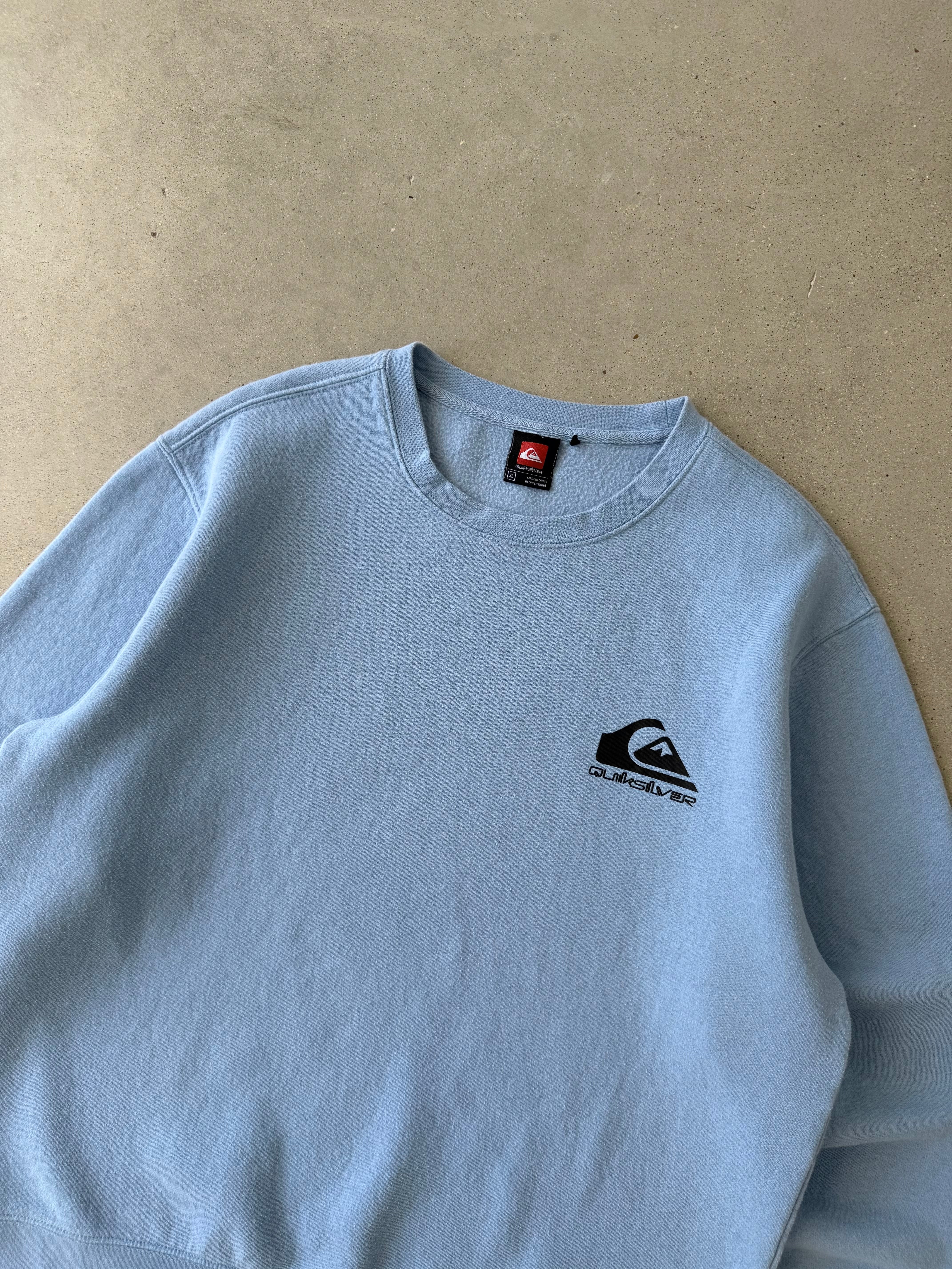 Vintage Quicksilver Sky Blue Crewneck - XL