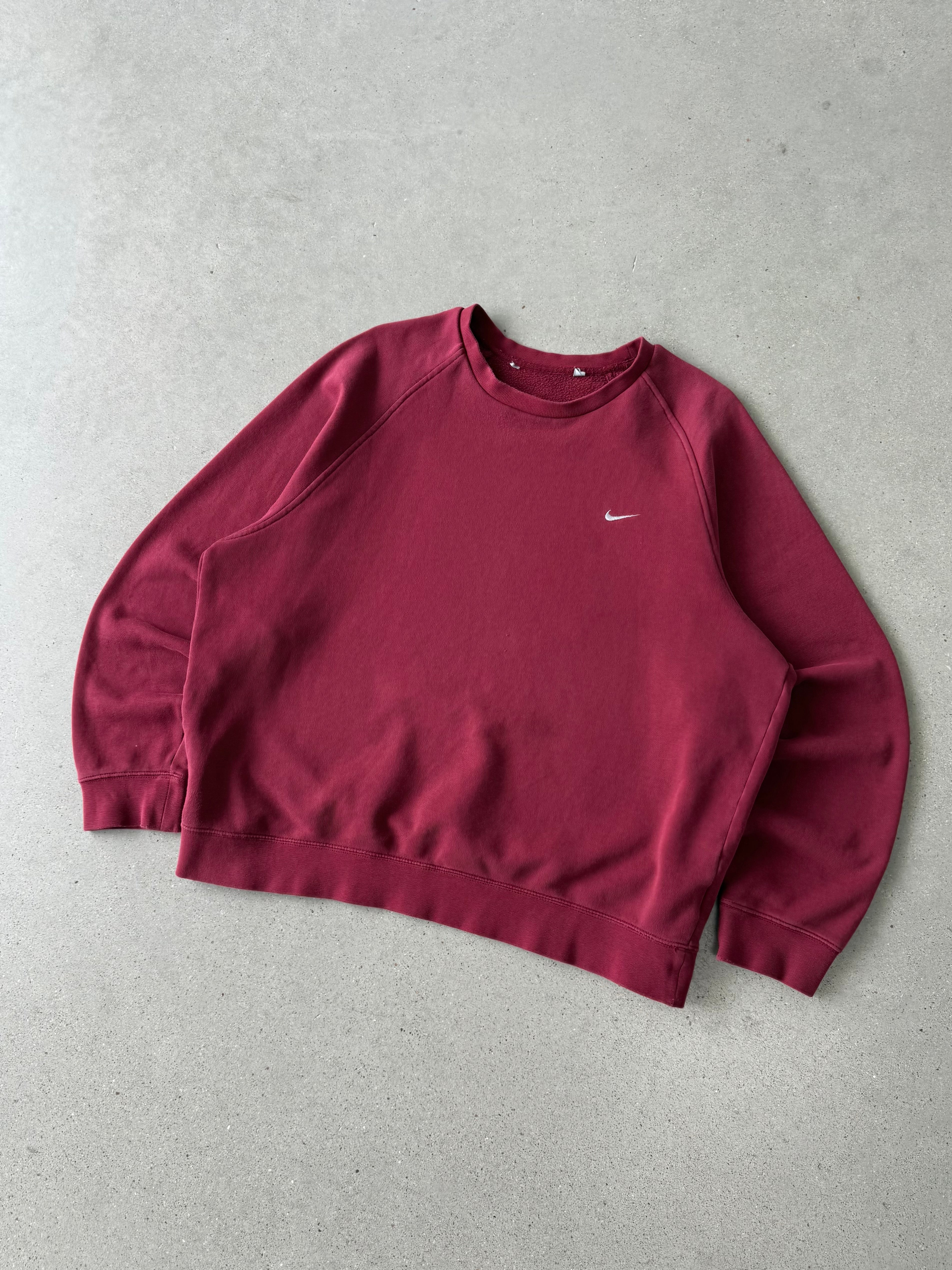 Vintage 2000s Nike Mini Swoosh Red Crewneck - XL