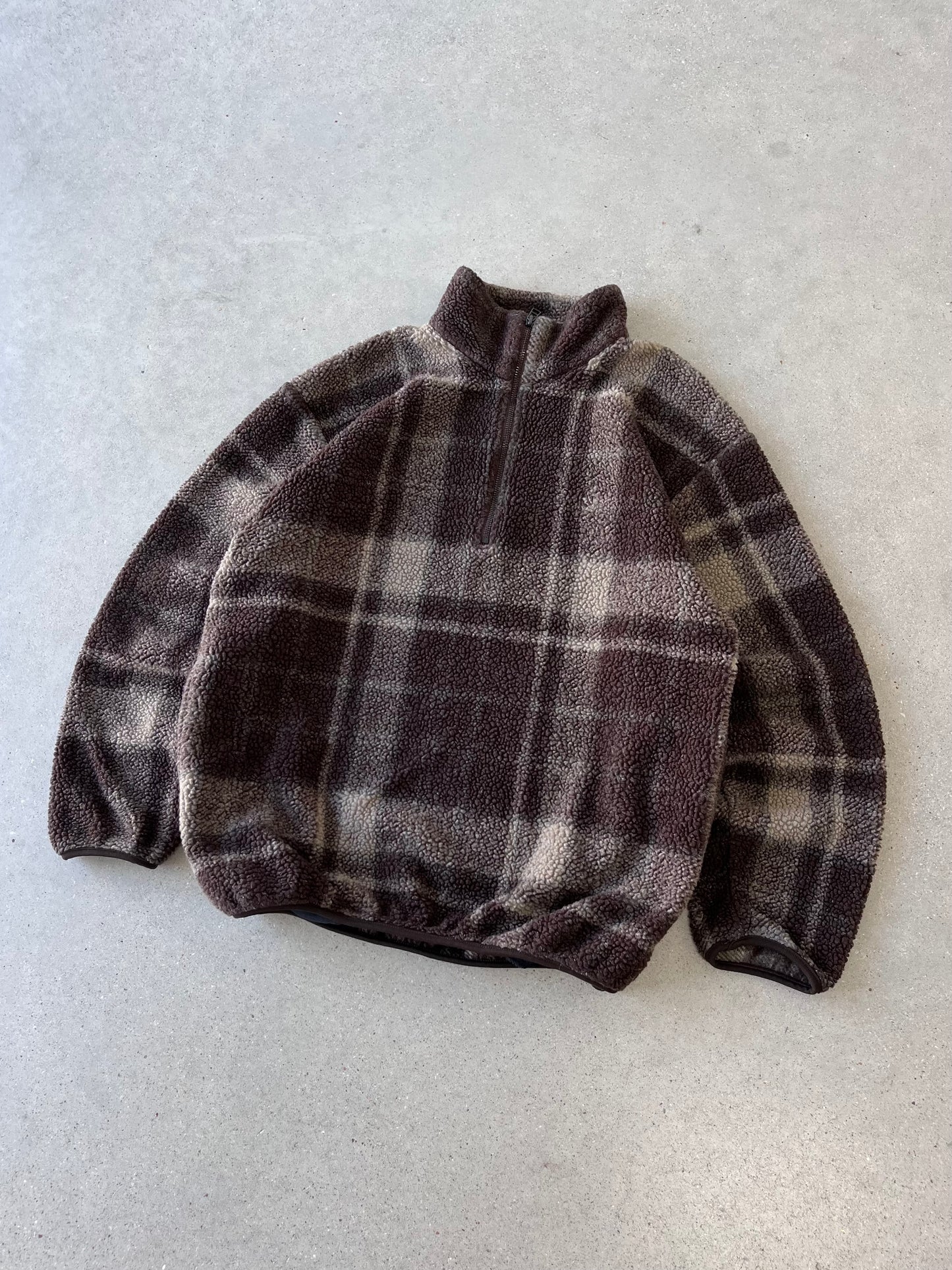 Vintage Nautica Brown Fleece Jacket - M