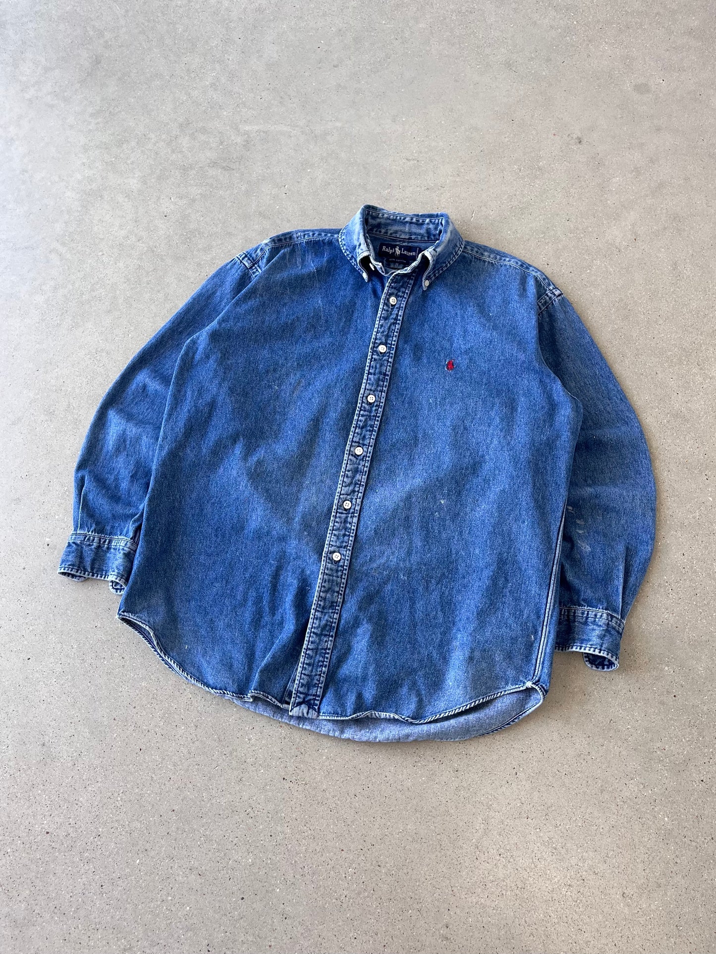 Vintage Polo Ralph Lauren Denim Button-up Shirt - M