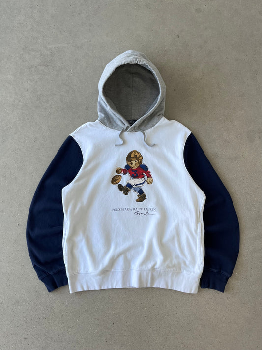 Vintage Polo Ralph Lauren Bear Football Hoodie - L