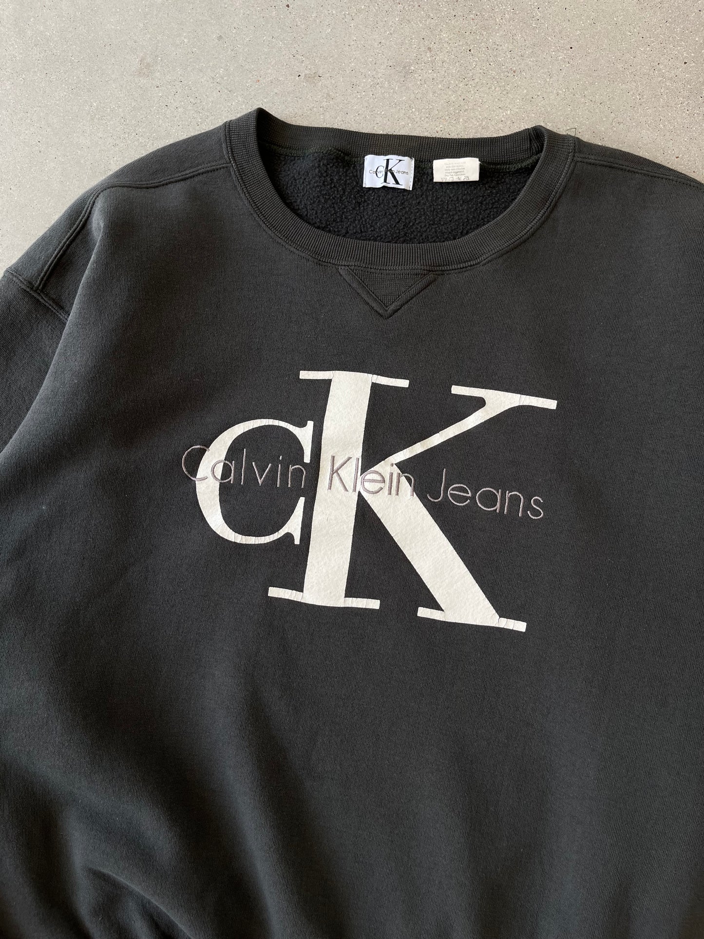 Vintage Calvin Klein Jeans Olive Crewneck - L