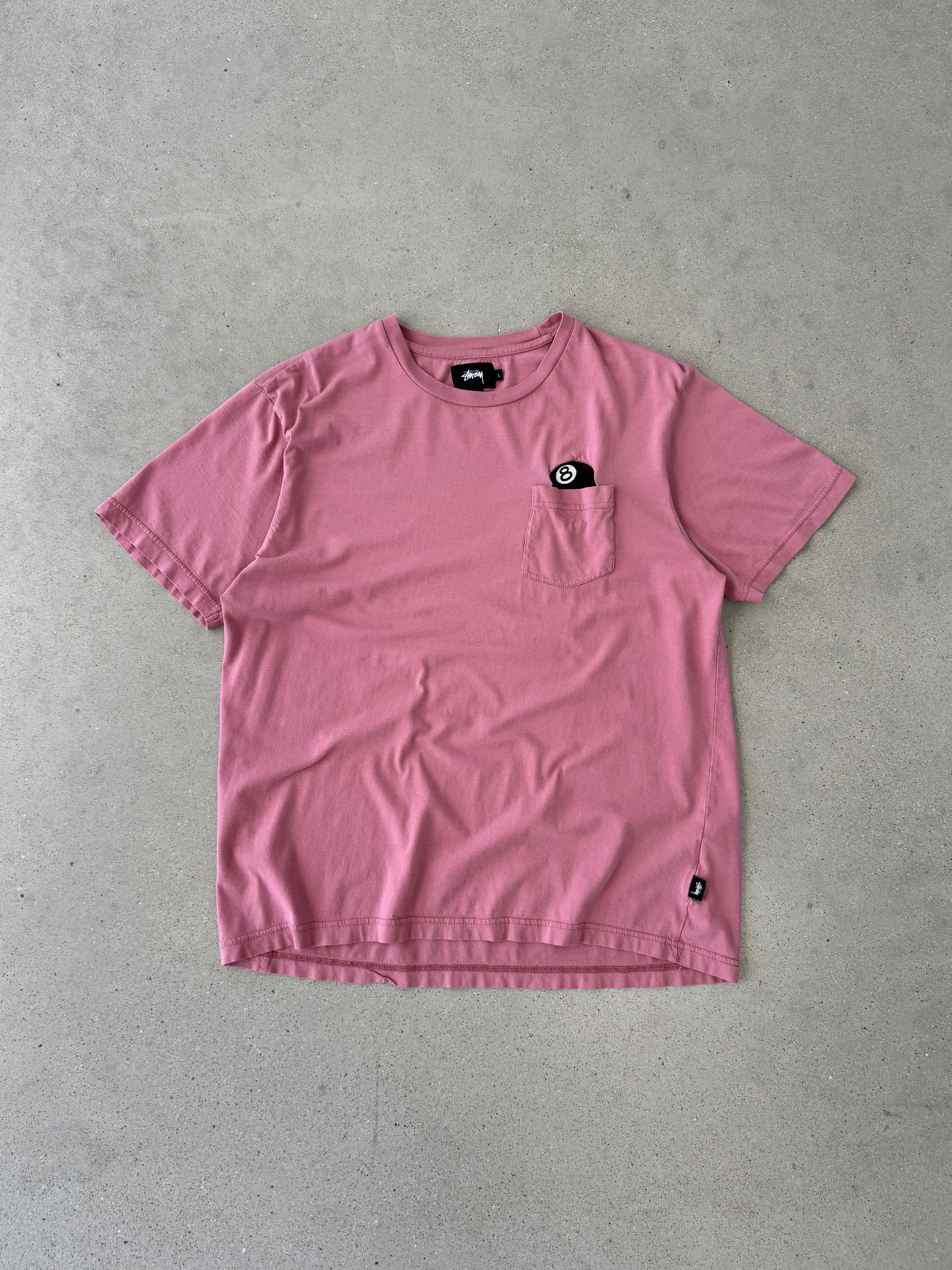 Vintage Stussy 8 Ball Pocket Tee - L