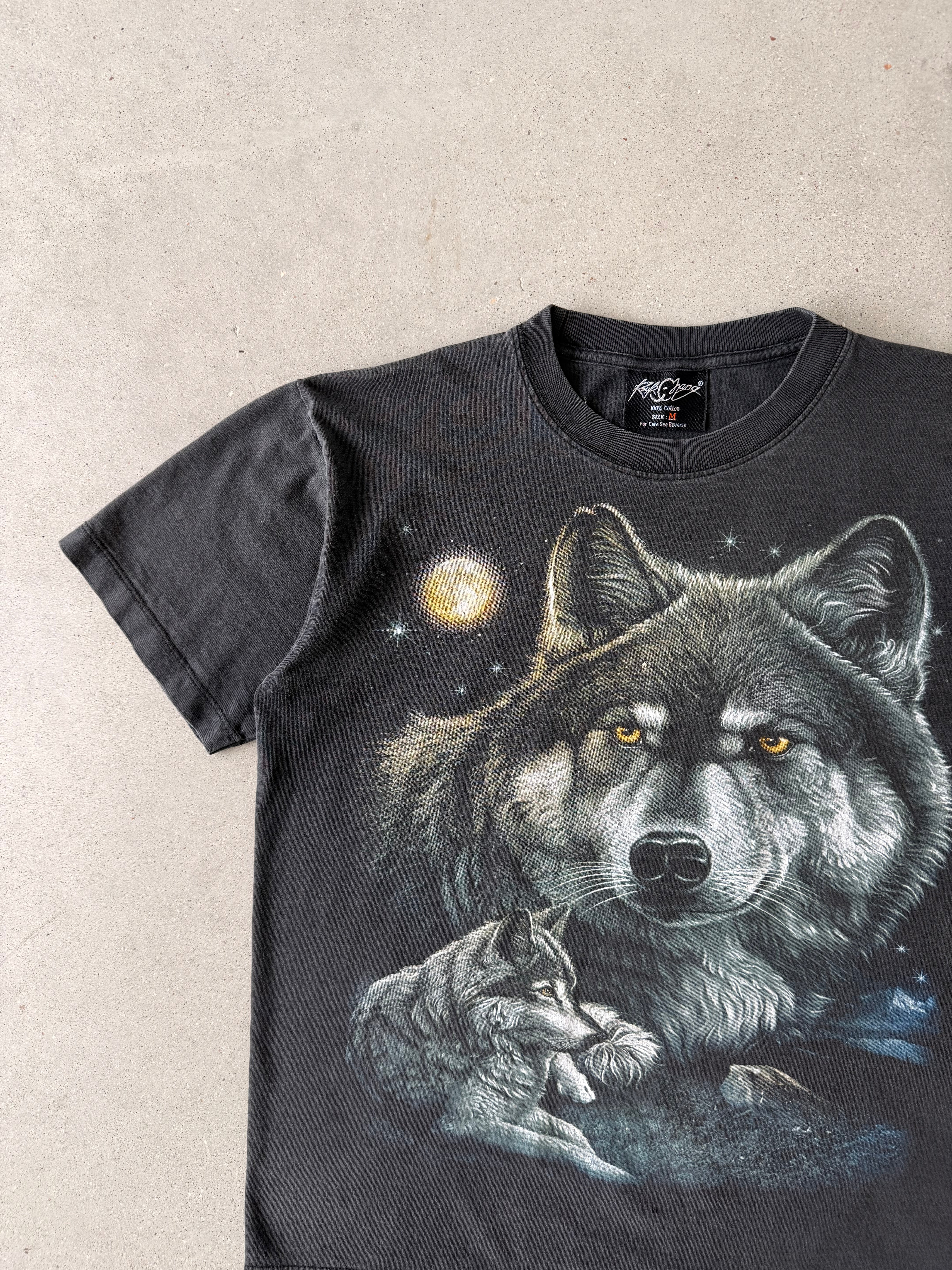 Vintage Night Wolf Tee - M