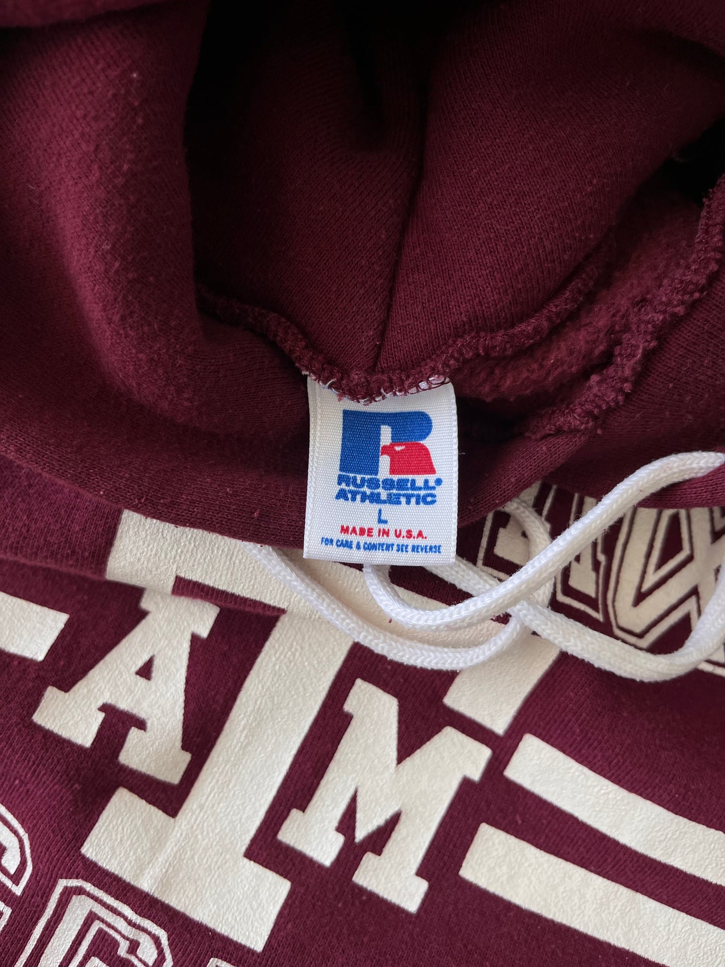 Vintage 80s Texas A&M Russell Athletic Hoodie - L