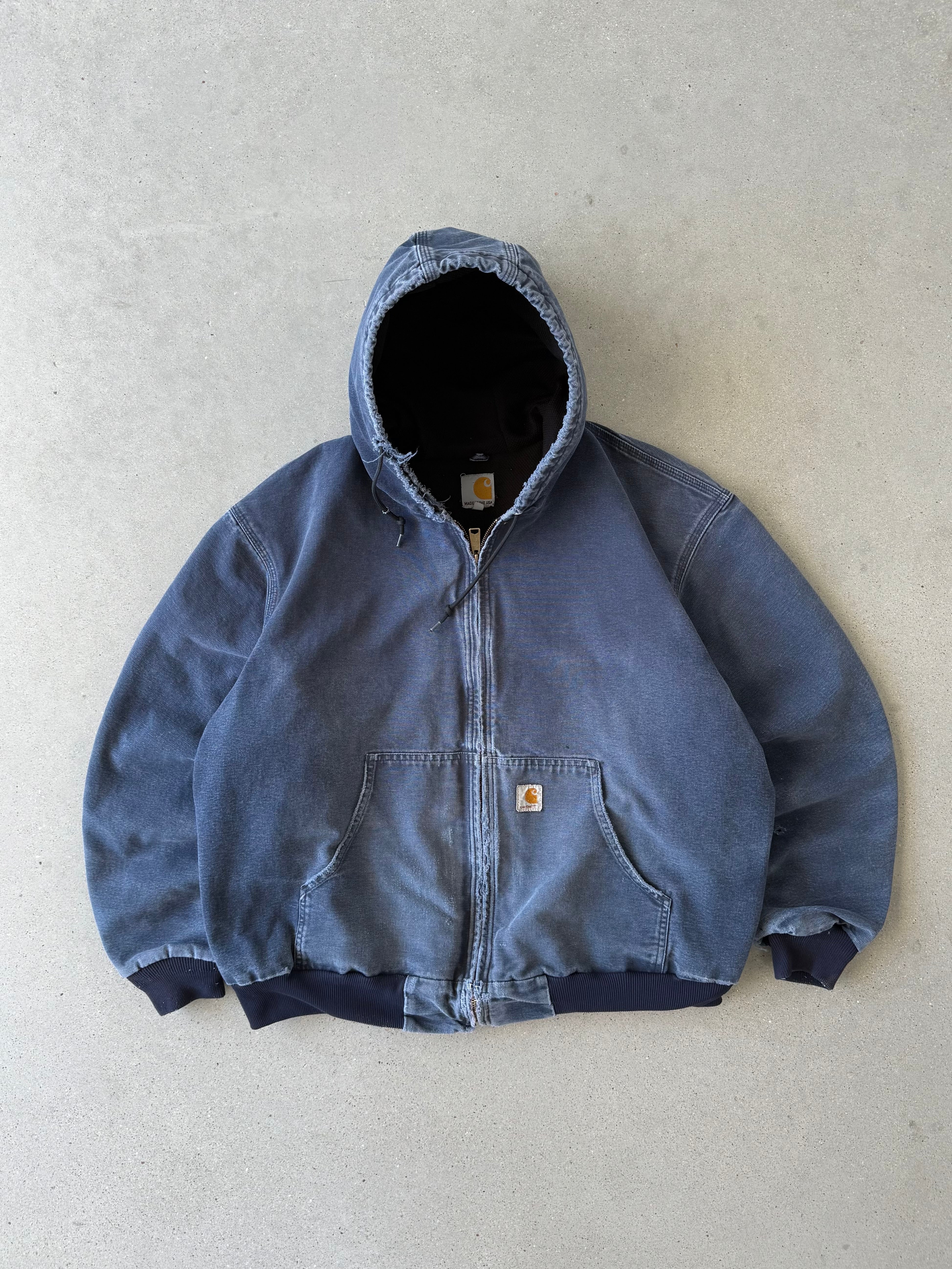 Vintage Carhartt J131 DNY Faded Navy Active Jacket - XXL (BOXY)