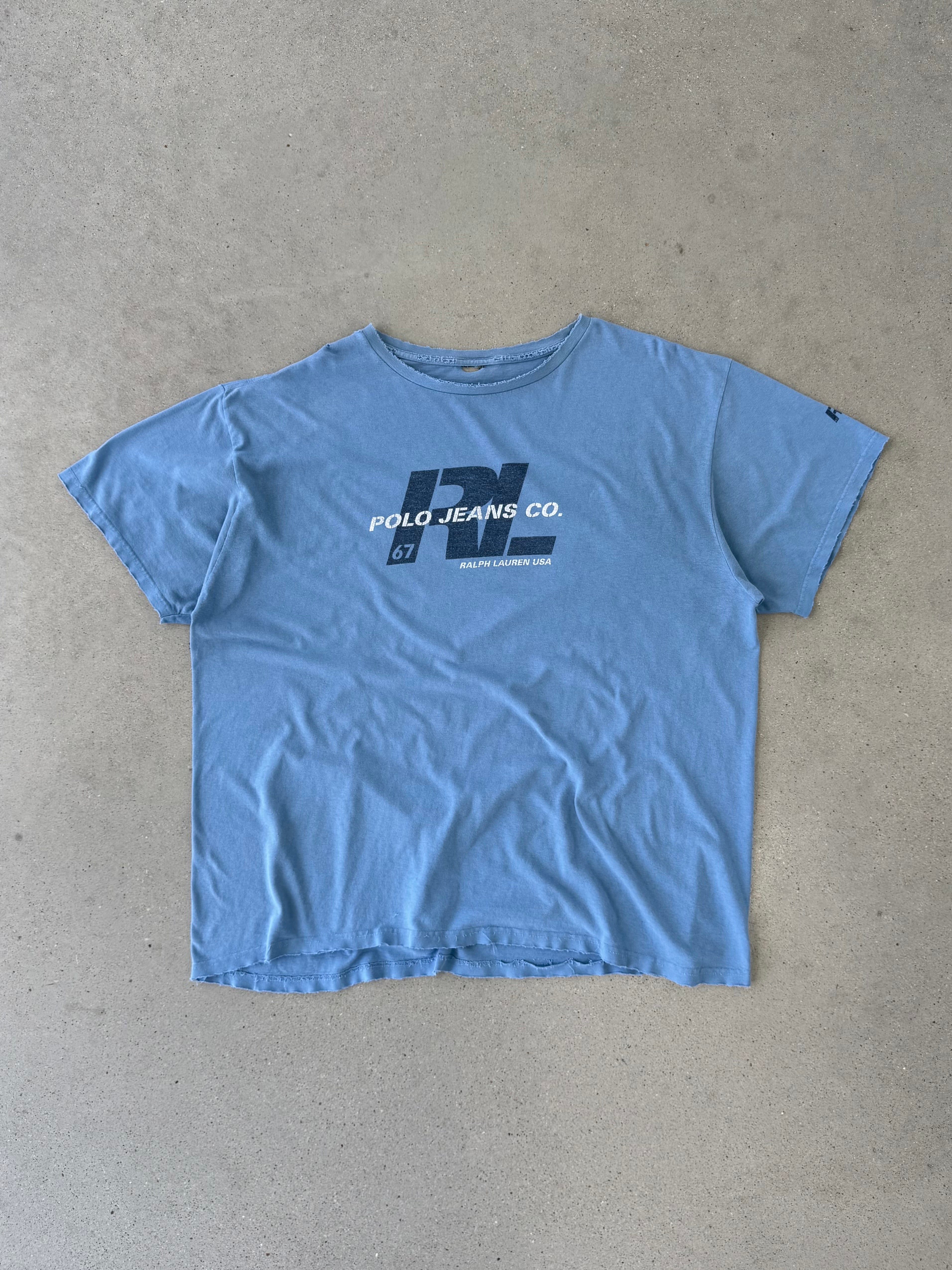 Vintage Distressed Polo Ralph Lauren Tee - XXL