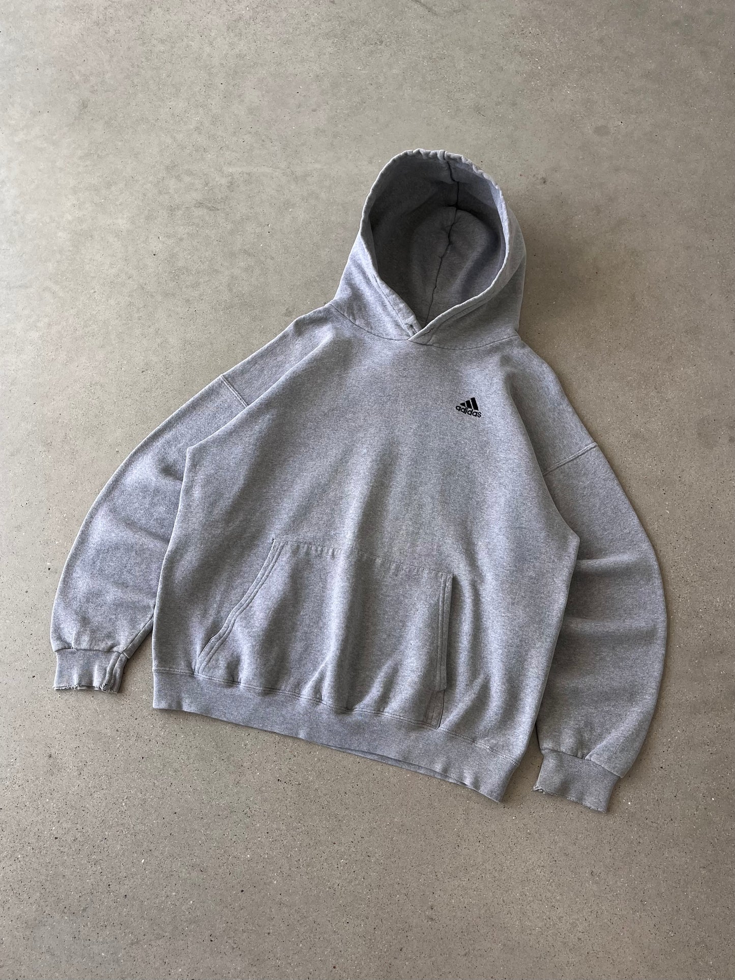 Vintage Adidas Gray Hoodie - M