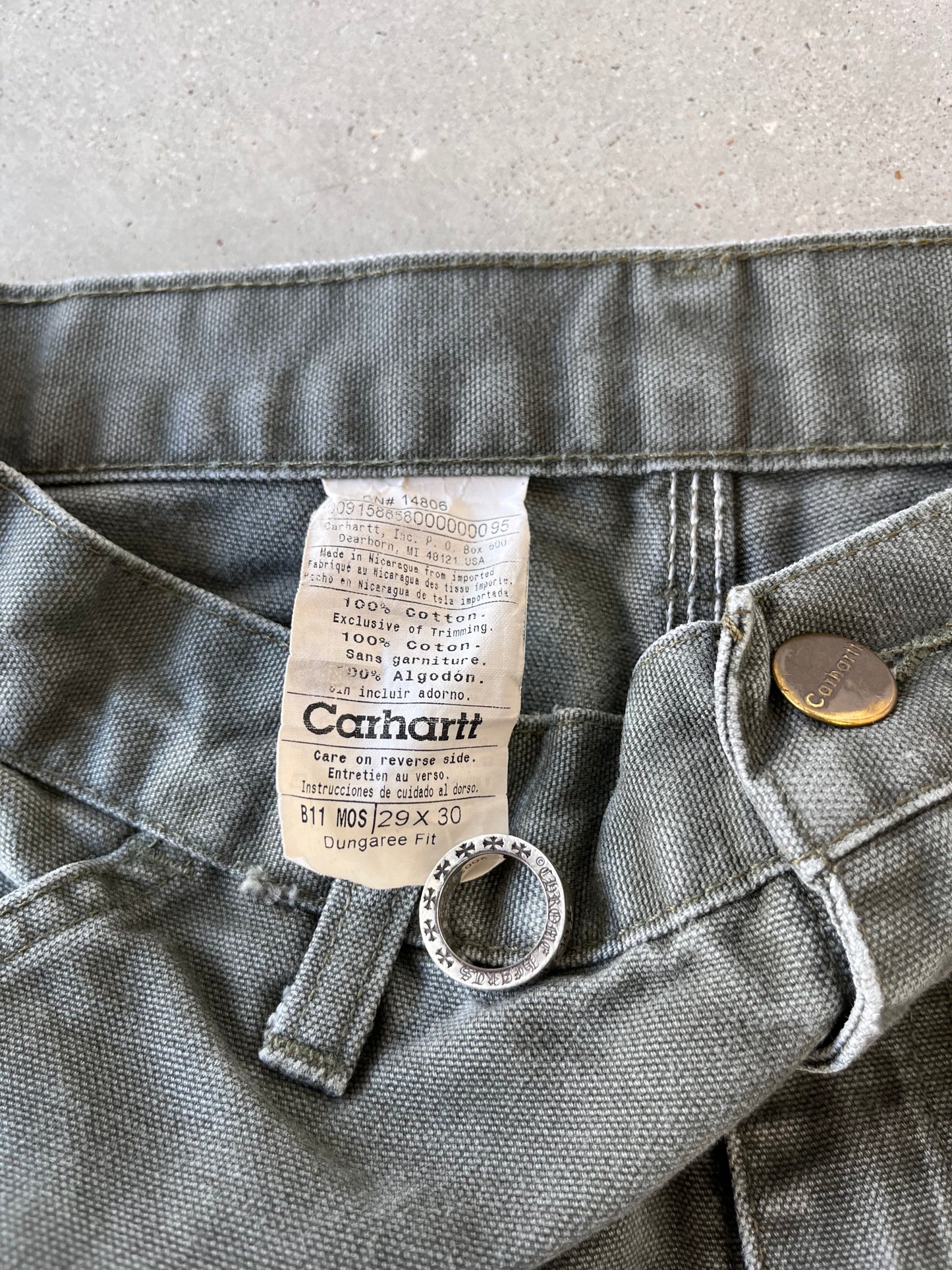 Vintage Carhartt Olive Carpenter Pants - 29x29