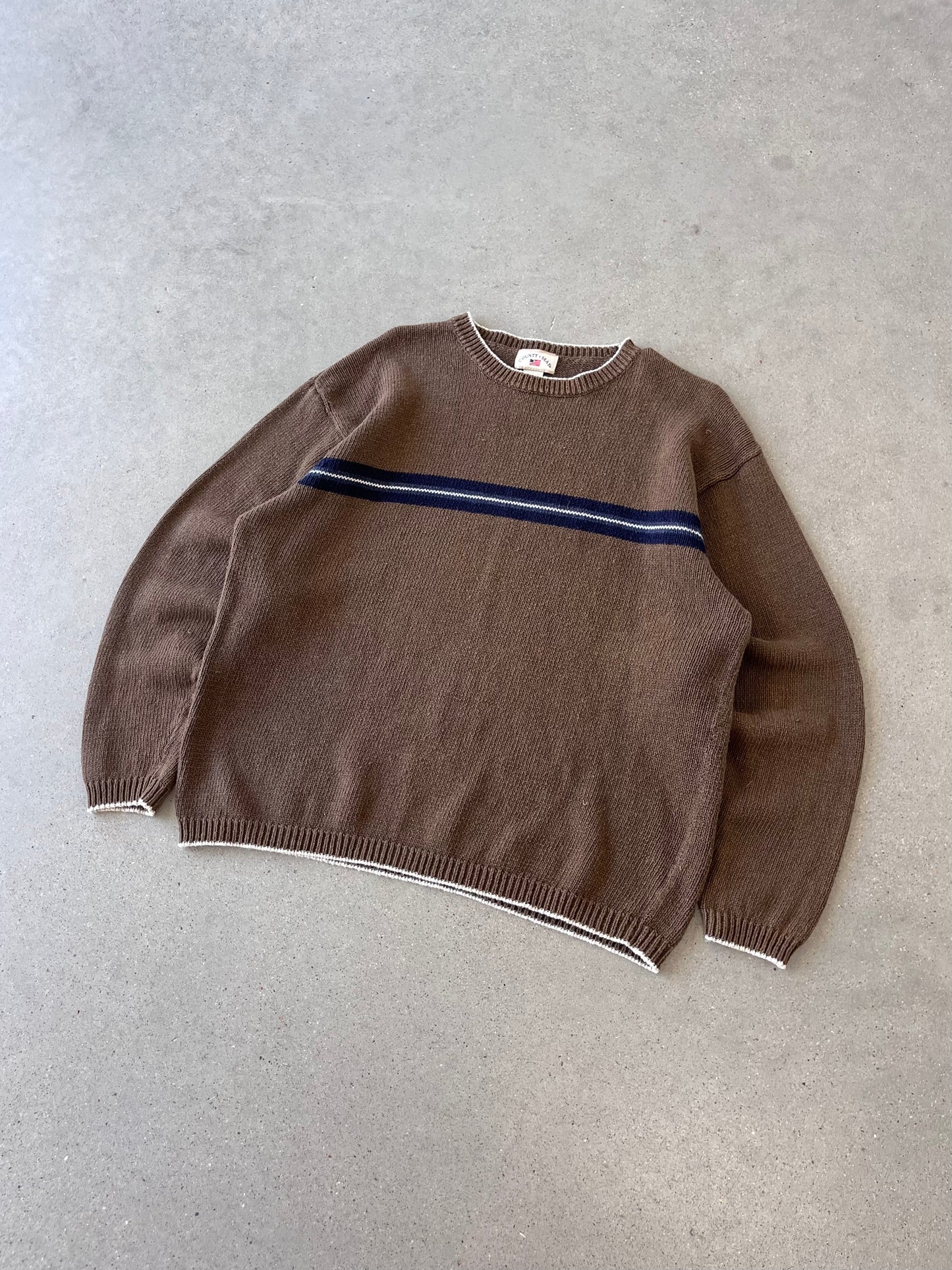 Vintage County Seat Striped Sweater - L