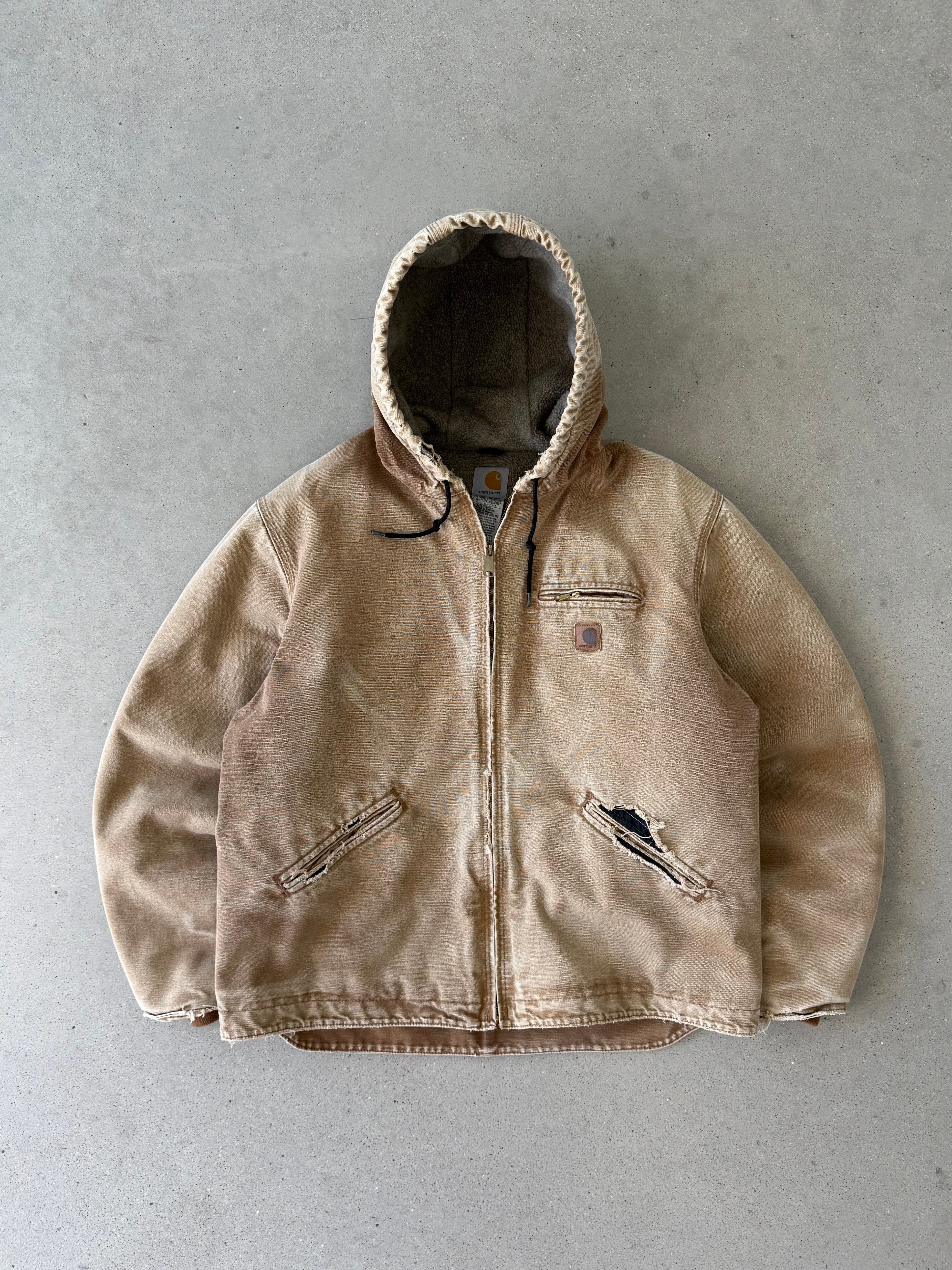 Vintage Carhartt J141 BRN Sun Damaged Tan Armstrong Jacket - XL