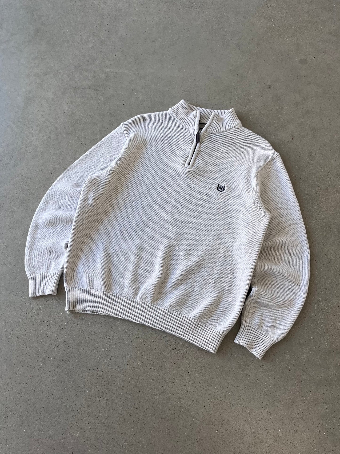 Vintage CHAPS Knitted Quarter Zip - L