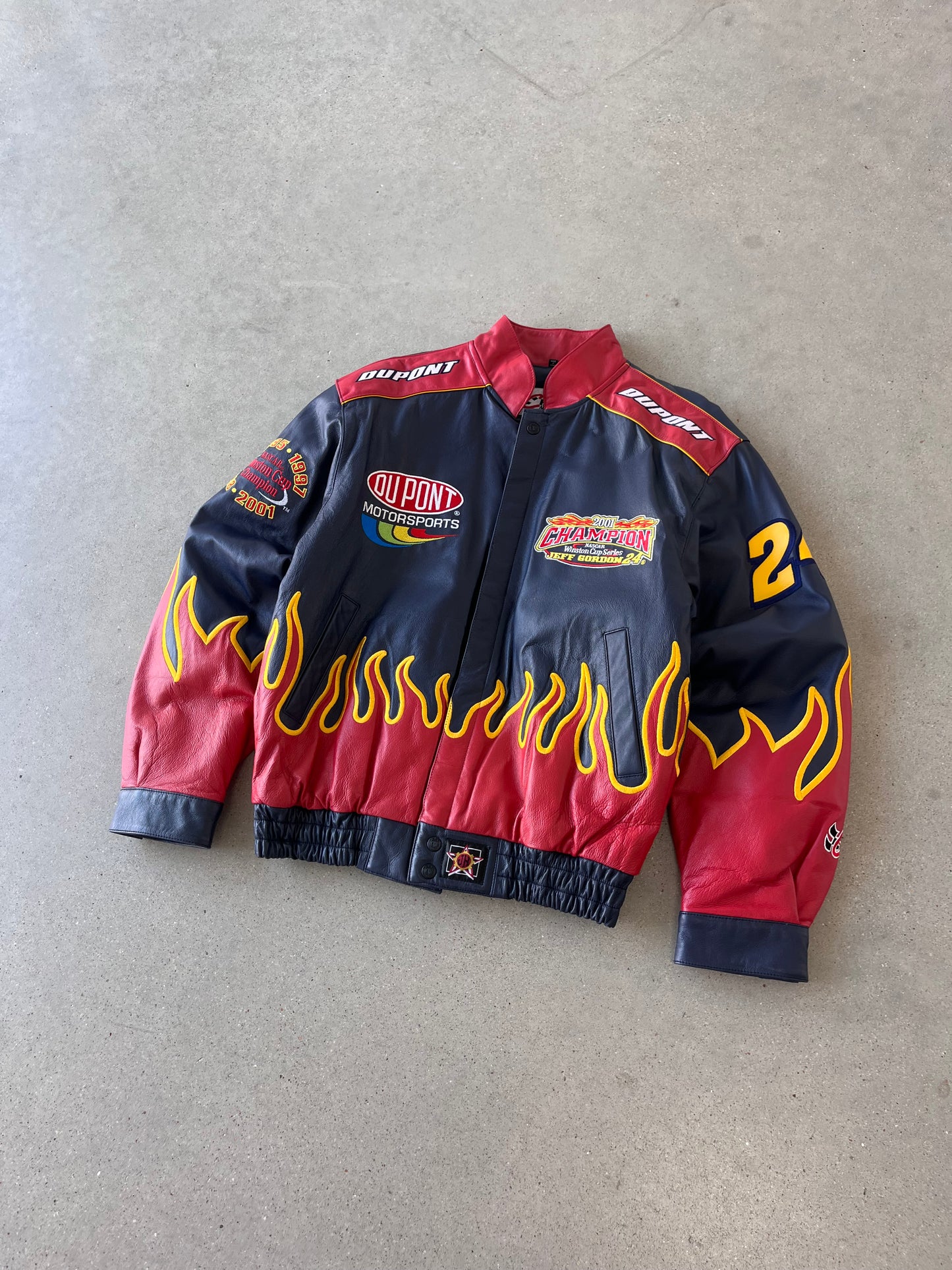 Vintage 2001 NASCAR Jeff Hamilton #24 Leather Jacket - S