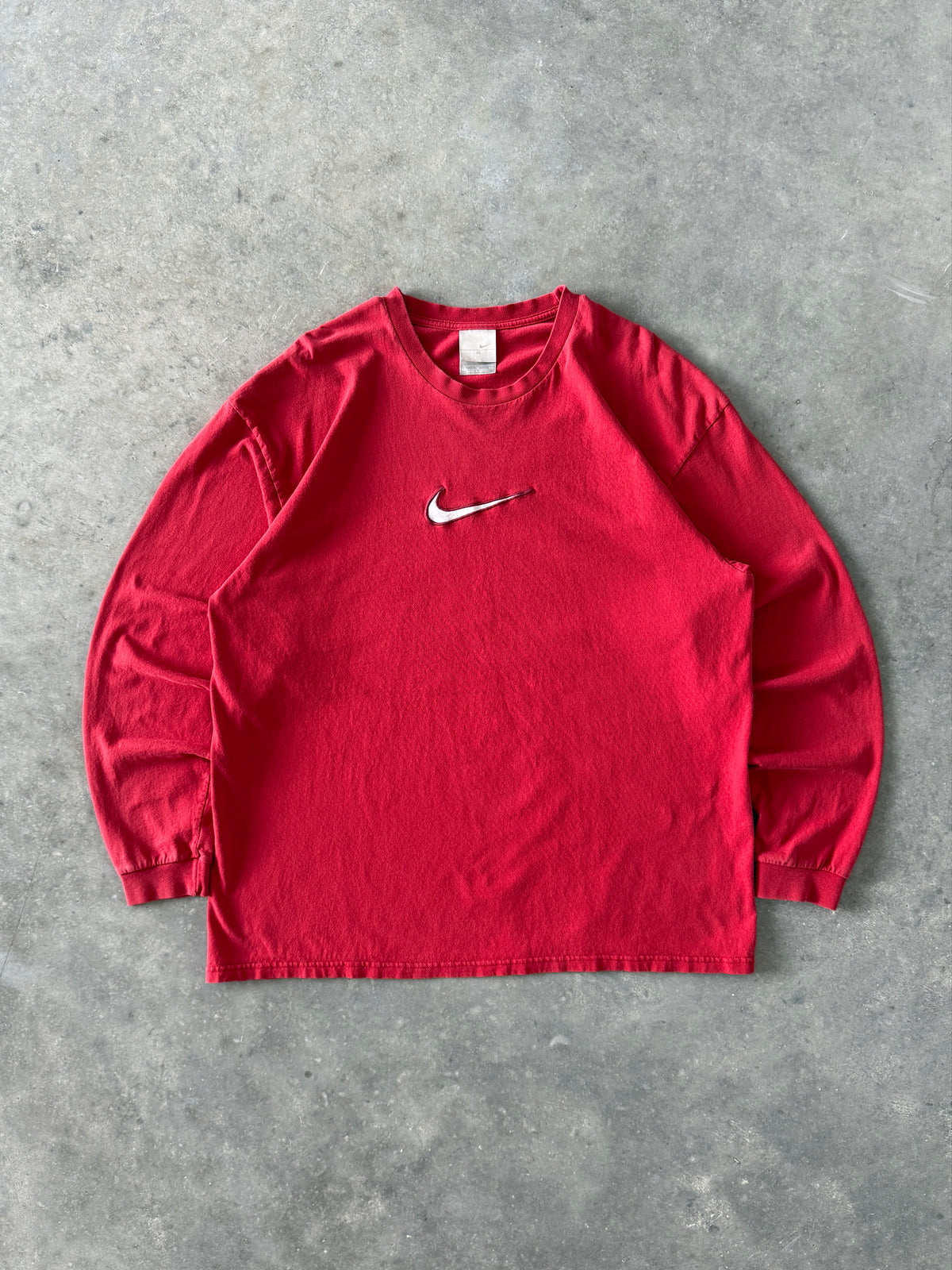 Vintage 2000s Nike Swoosh Long Sleeve T-shirt (XL)