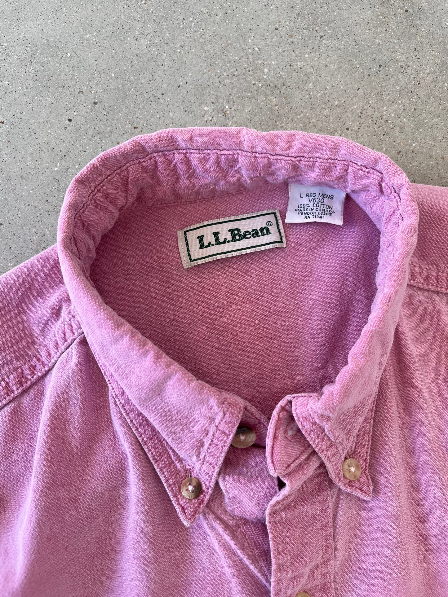 Vintage Pink L.L. Bean Button-up Shirt - L