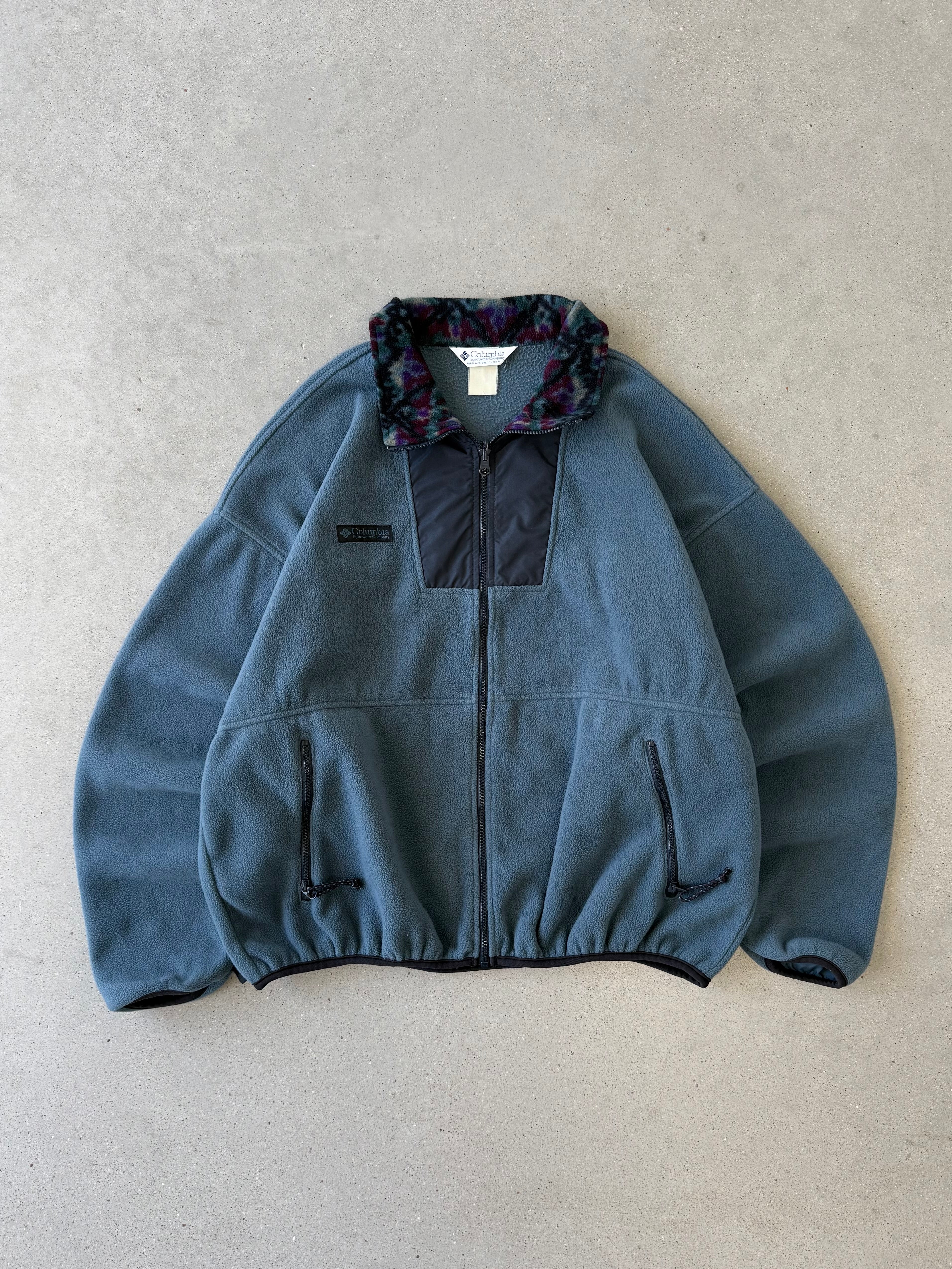 Vintage Columbia Deep Green Fleece Jacket - XL